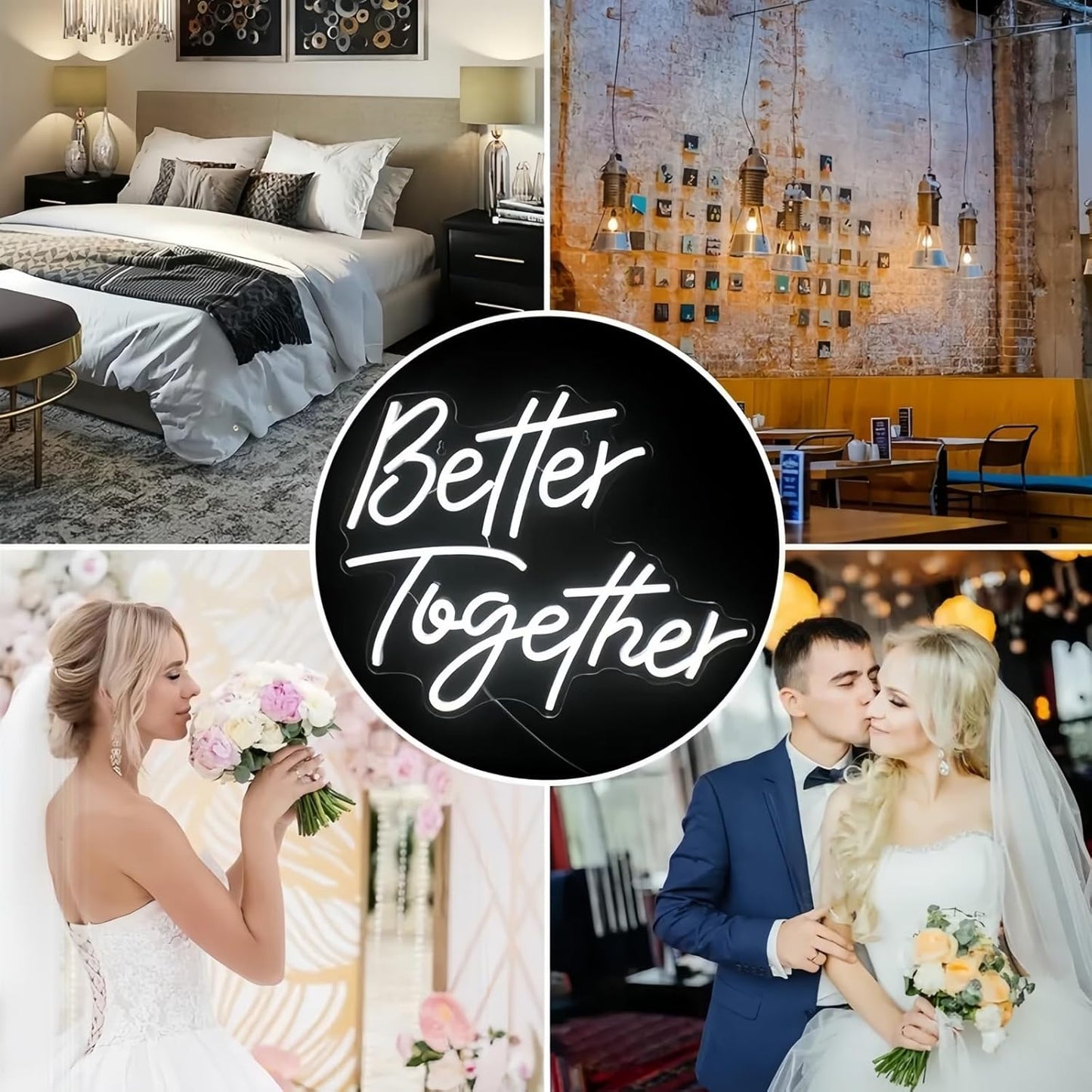 Ulalaza LED Neon Sign Night Light for Wall Party Décor Bedroom Room Bar Wedding Home Birthday Art Decoration Christmas with USB Chain Light modulator 5v (lets party blue)