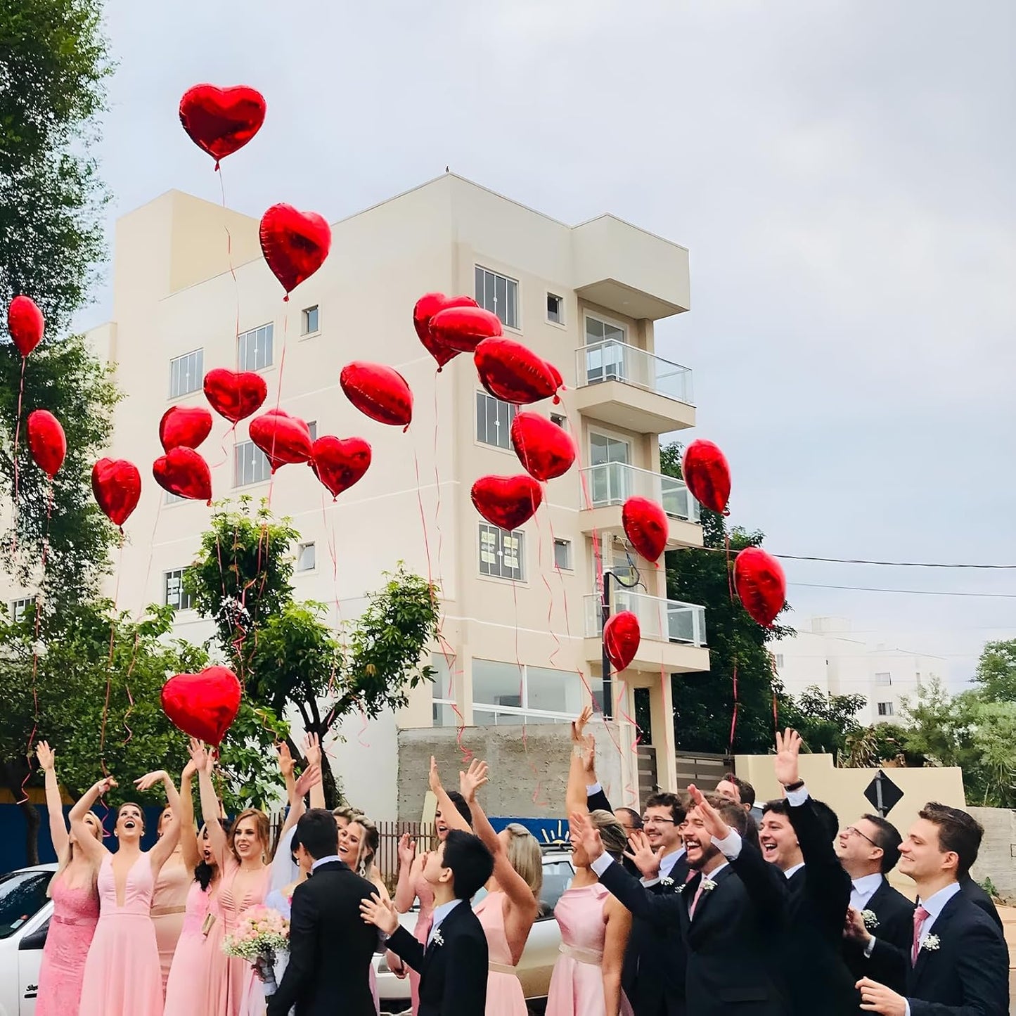 Red Heart Ballloons,18 Inch Bright R Foil Love Heart Shaped Balloons 12Pcs Red love balloon for Anniversary Wedding Birthday Party Baby Shower Valentines Day Decorations(12Pcs)