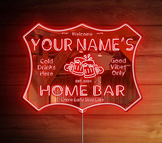 ADVPRO Personalized Your Name Home Bar RGB Dynamic Glam LED Sign - Cut-to-Edge Shape - Smart 3D Decoration - Multicolor Signage st06s86-fnd-p11d-tm-c