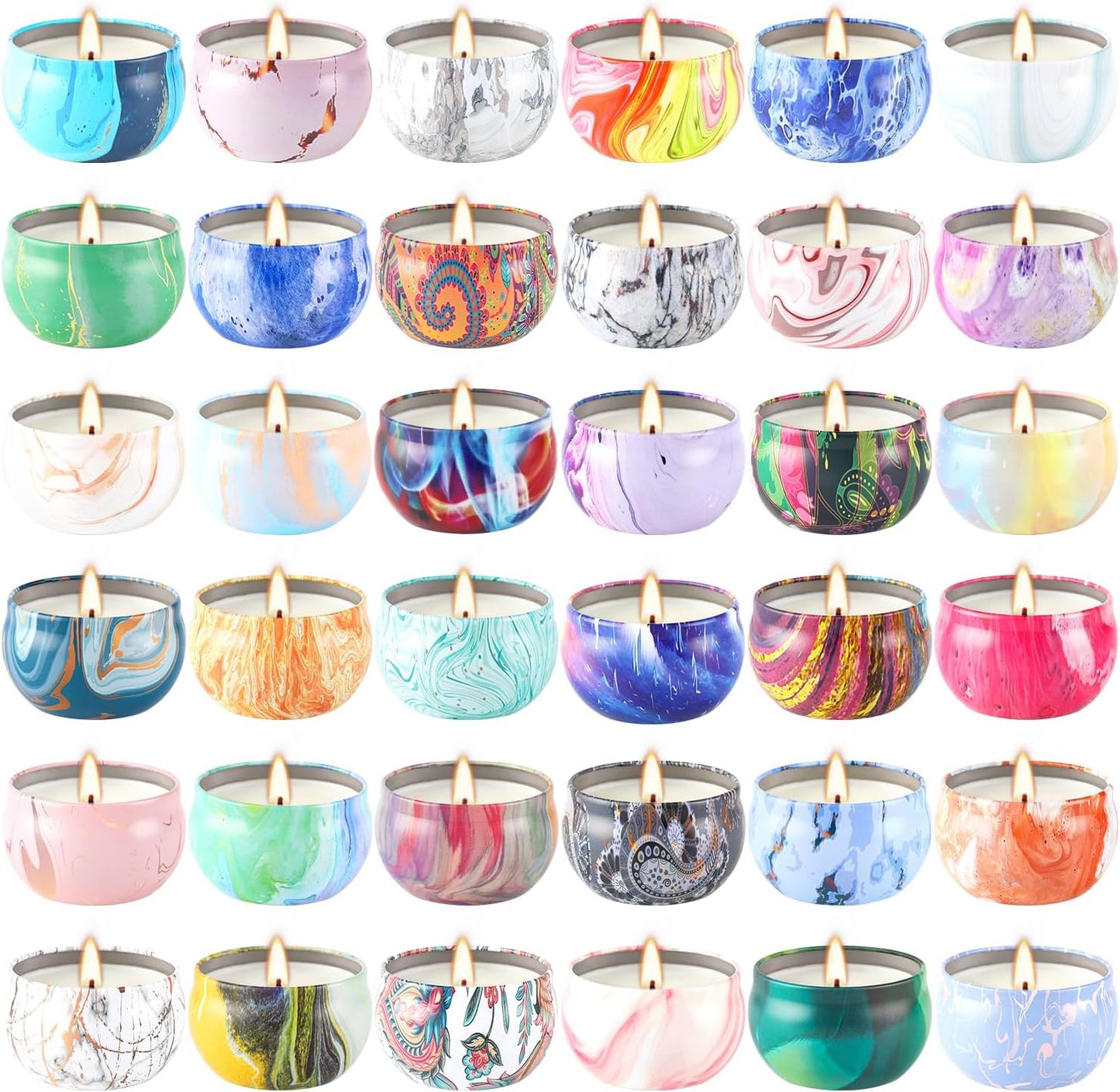 36 Pack Scented Candles Gift Set for Woman, Jar Candle, 2.5 oz Soy Wax Tin Candle-Ideal Gift for Travel Home Décor