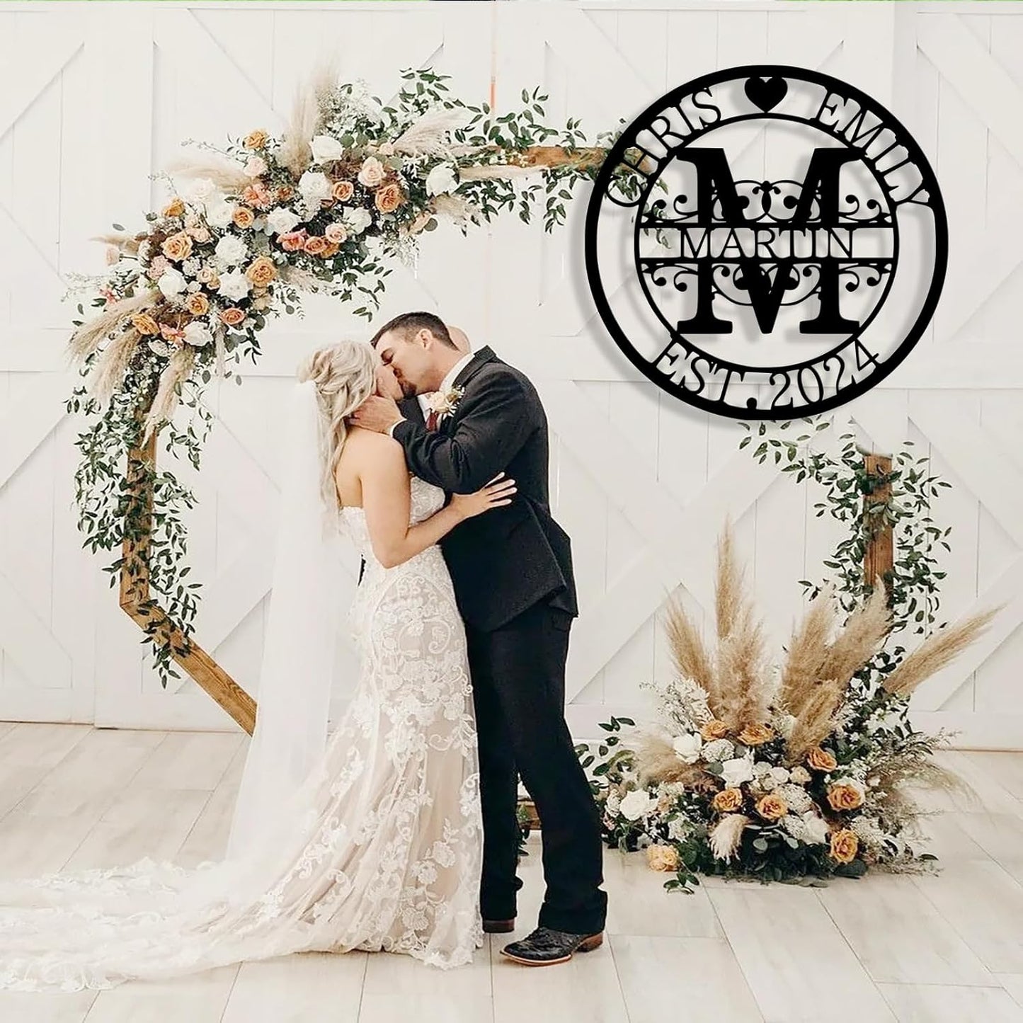 Custom Metal Name Sign, Personalized Family Last Name Signs for Home, Split Letter Monogram Wall Art Decor, Customized Metal Signs for Outdoor, Personalized Wedding Housewarming Gift