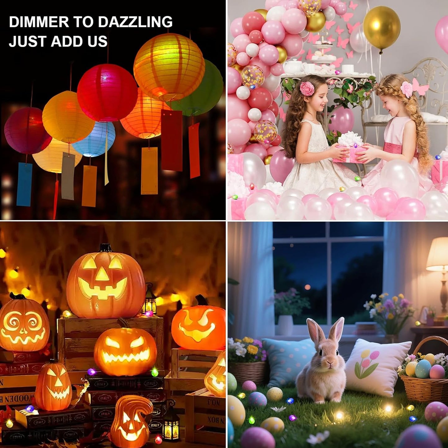 Aogist 50Pcs Balloon Lights with Hook,Long Standby Time,Waterproof Mini Light for Birthday Party Wedding Christmas Halloween Easter Decorative(Steady, 10-Colors)