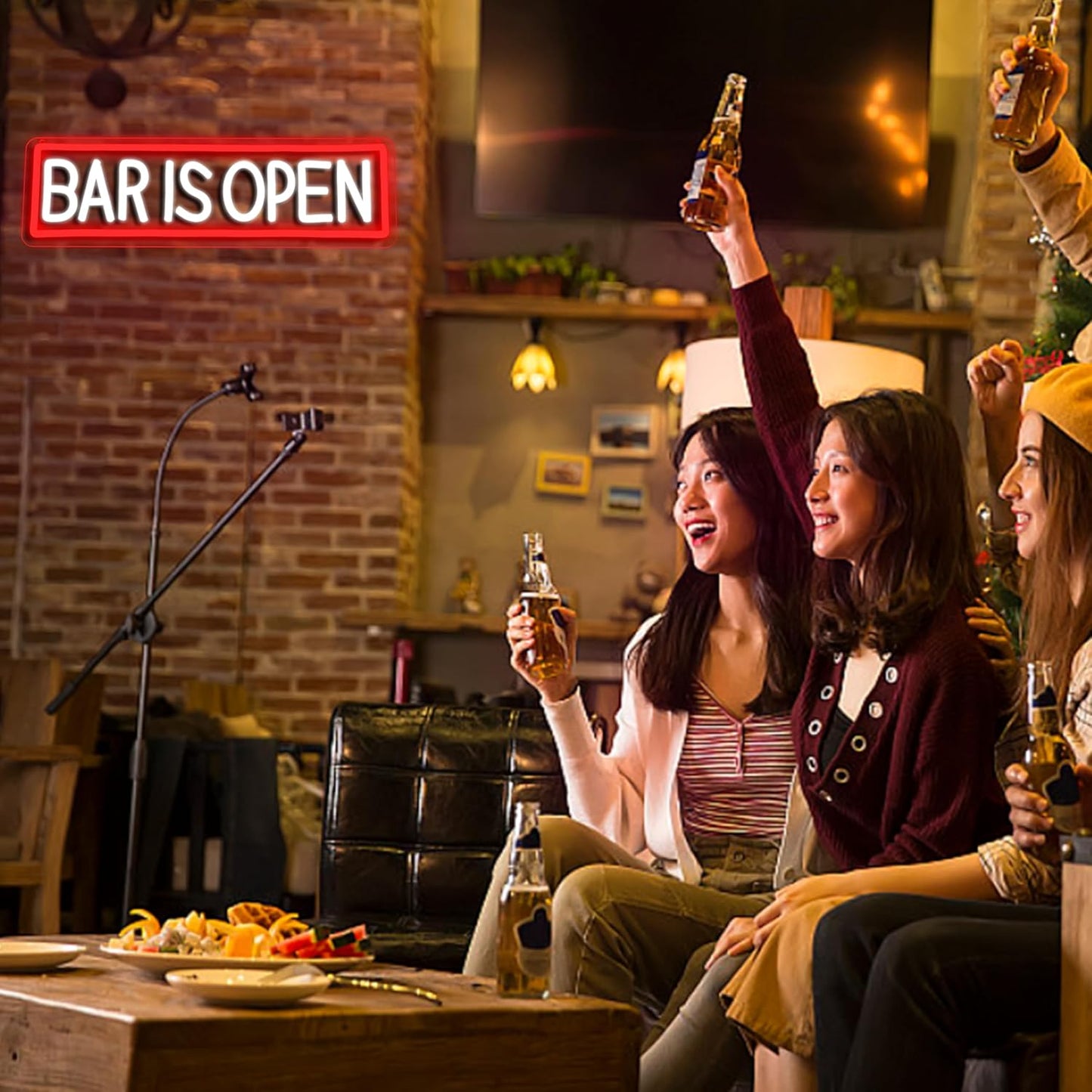 Bar Is Open Neon Sign for Wall Decor,USB Powered Led Bar Neon Sign Open Light up Sign for Pub Beer Party Business Window(15.75 * 4.72In)