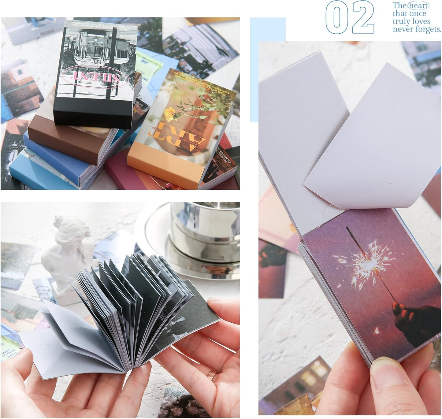 6 Sets 300 Pcs Washi Stickers Book for Journaling, Daily Scenery Life Stuff Travel Sricker Vintage Aesthetic Fashion Scrapbook Stickers Set for Bullet Journal Art Diary Craft Gifts Planner Notebook