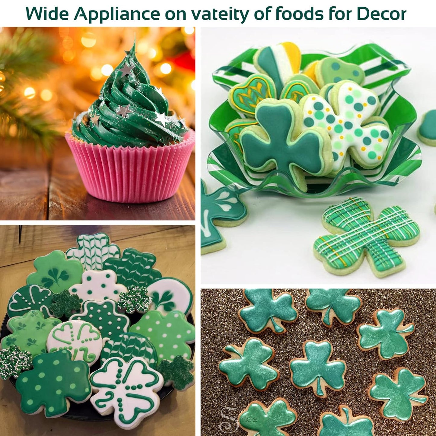 Jelife Green Edible Luster Dust - 5 Grams Food Grade Cake Dust Shimmer Powdered, Edible Metallic Powder Food Coloring for Cake Decorating, Chocolates, Fondant, Drinks, Painting & More, Vegan