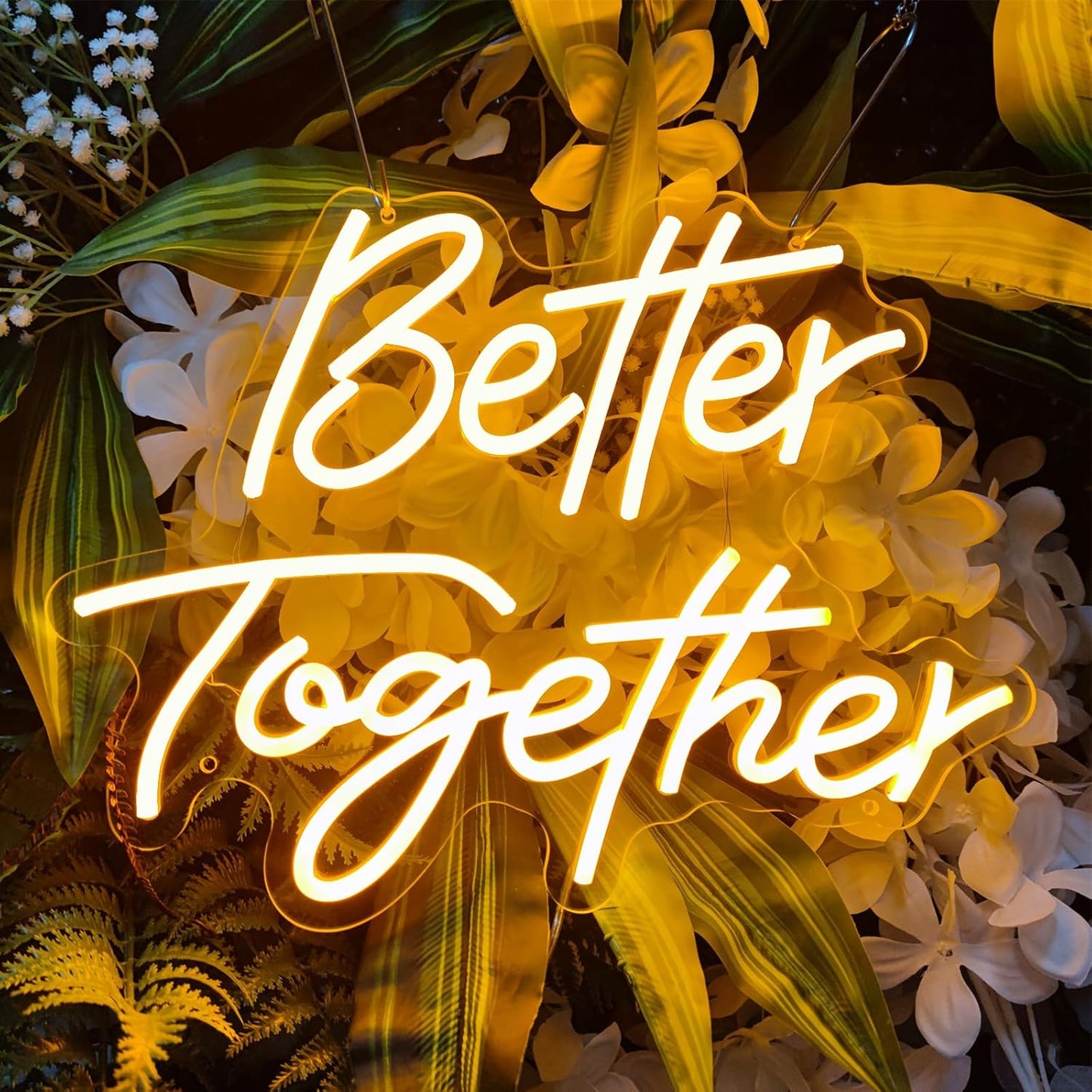 Better Together Neon Sign Better Together Wall Decor, Wedding Neon Sign Light up Wedding Sign for Wedding Banquet Couple Party Bedroom Bar Decoration, 11.7"" x 15.7""