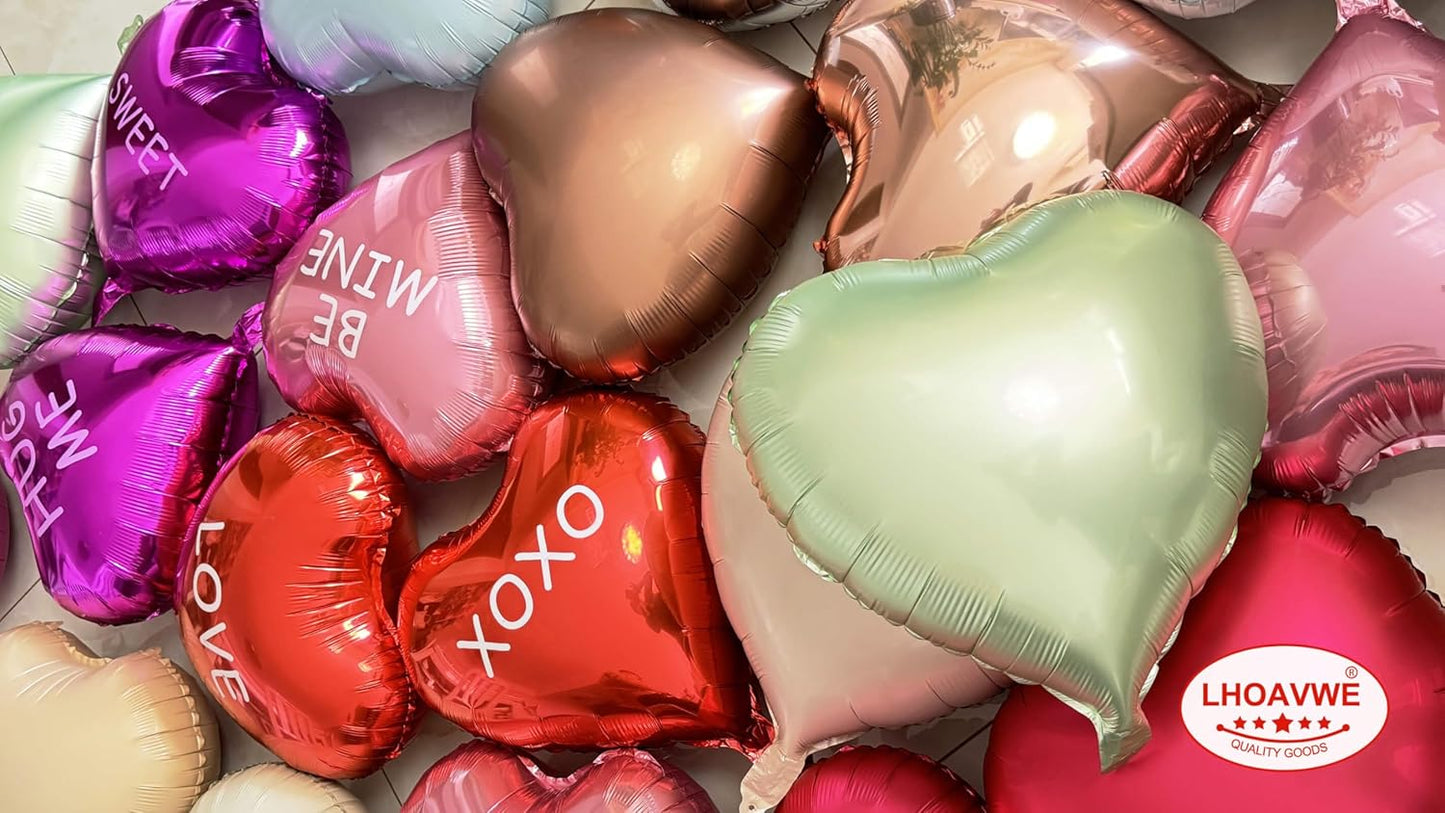 Red Heart Shaped balloons Pack of 12,18 Inch Love Valentine Balloons Heart Romantic Balloons For Valentines Day Propose Marriage Wedding Bridal Shower Engagement Party Decorations