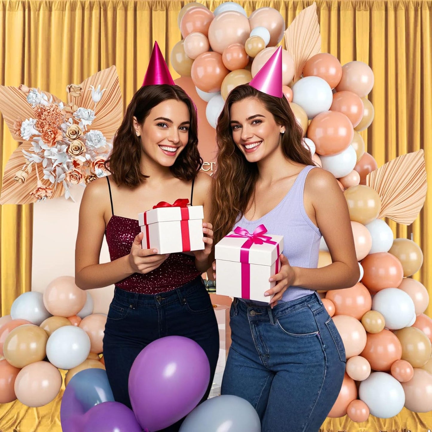 10ft x 10ft Khaki Backdrop Curtains for Parties, Fabric Satin Background Curtain with Rod Pockets for Weddings, Birthday, Baby Shower, Photography, Graduation Party Backdrop Drapes, 2 Panels