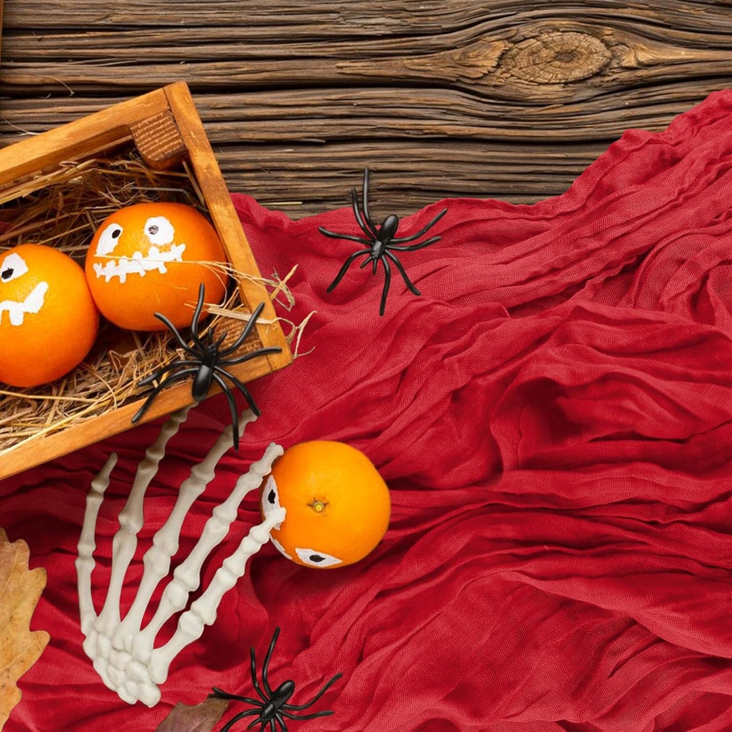 12 Pack Cheesecloth Table Runner 10Ft Christmas Gauze Boho Table Runners for Wedding Decor Bridal Shower Decorations Baby Shower Party(35" x 120")(Red)