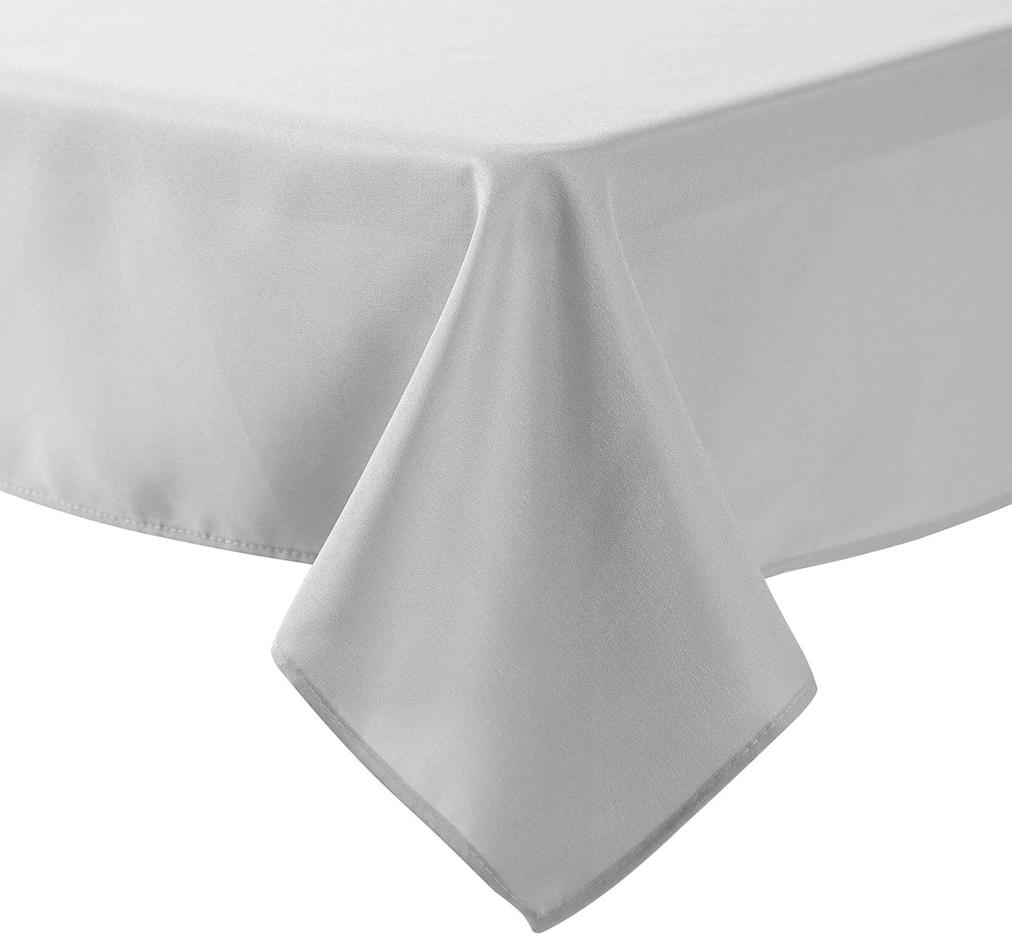Cupuamon Square Tablecloth 70x70 inch Washable Polyester Fabric Table Cloth for Wedding Party Dining Banquet Decoration（70x70,Silver）