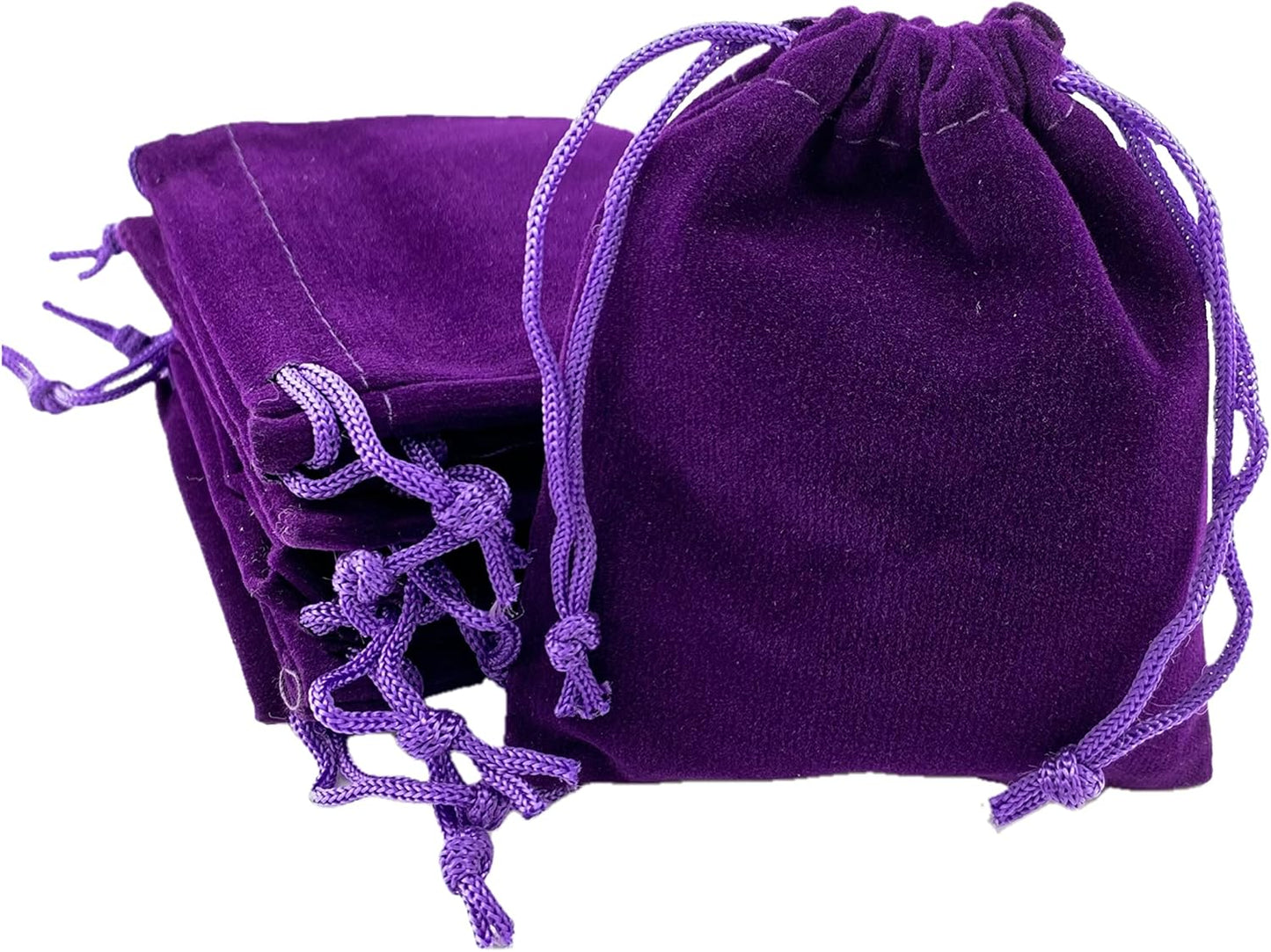 Palmhomee Pack of 48 3x4 Inch Velvet Drawstring Bags Gift Bag Velvet Pouch For Jewelry Wedding and Party Favor (Purple)