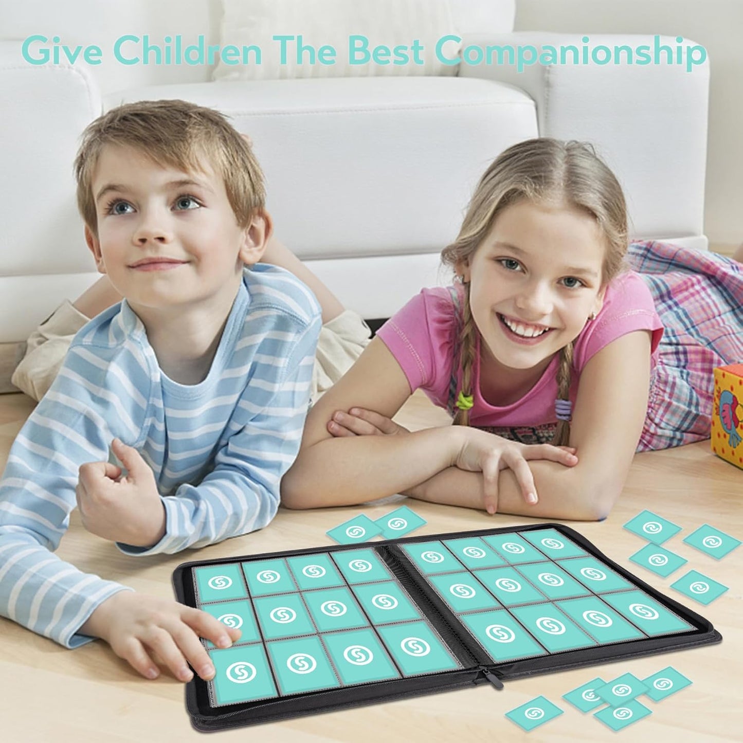 SMYV 12 Pocket Trading Card Binder, Premium PU Cover Card Binder for 720 Cards, Ringless Side Loading Card Collection Album Folders for MTG, TCG, Game Cards & Sports Cards (Blue)