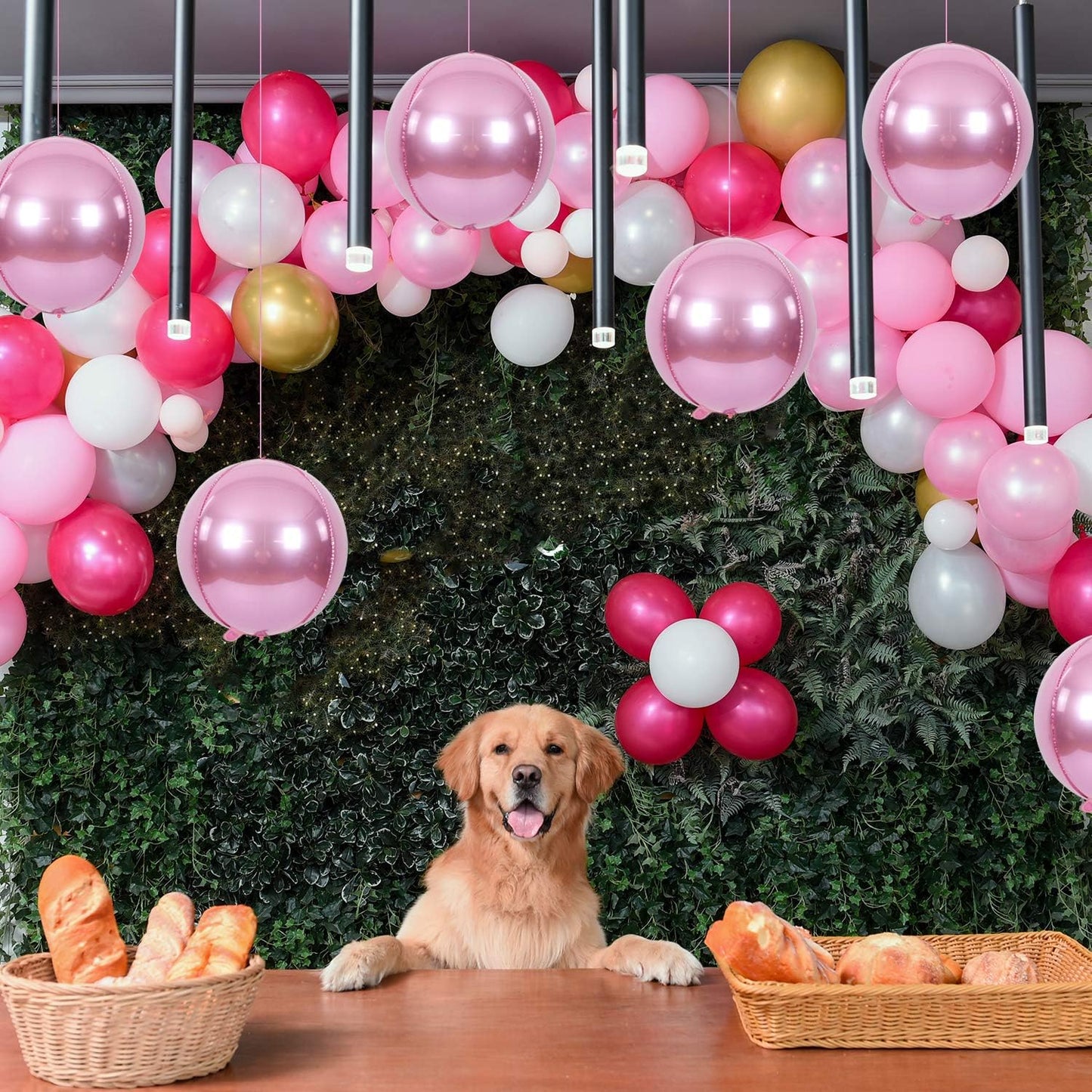 10 pcs Light Pink 4D balloon, 10 inch Foil Mylar Sphere Balloon for Birthday Party,Wedding,Valentine's Day, Christmas,Baby Shower Decoration Supplies