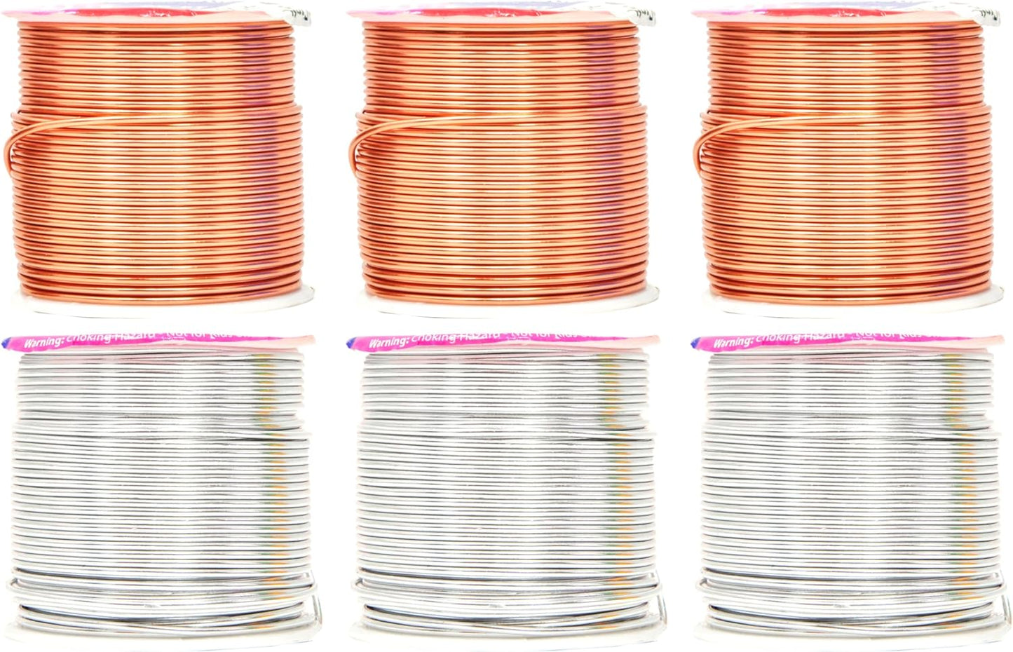 Mandala Crafts 16 Gauge Anodized Aluminum Craft Wire for Jewelry Making – 390 FT Colored Flexible Silver Copper Tone Wire - Bendable for Bonsai Armature Crafting Sculpting