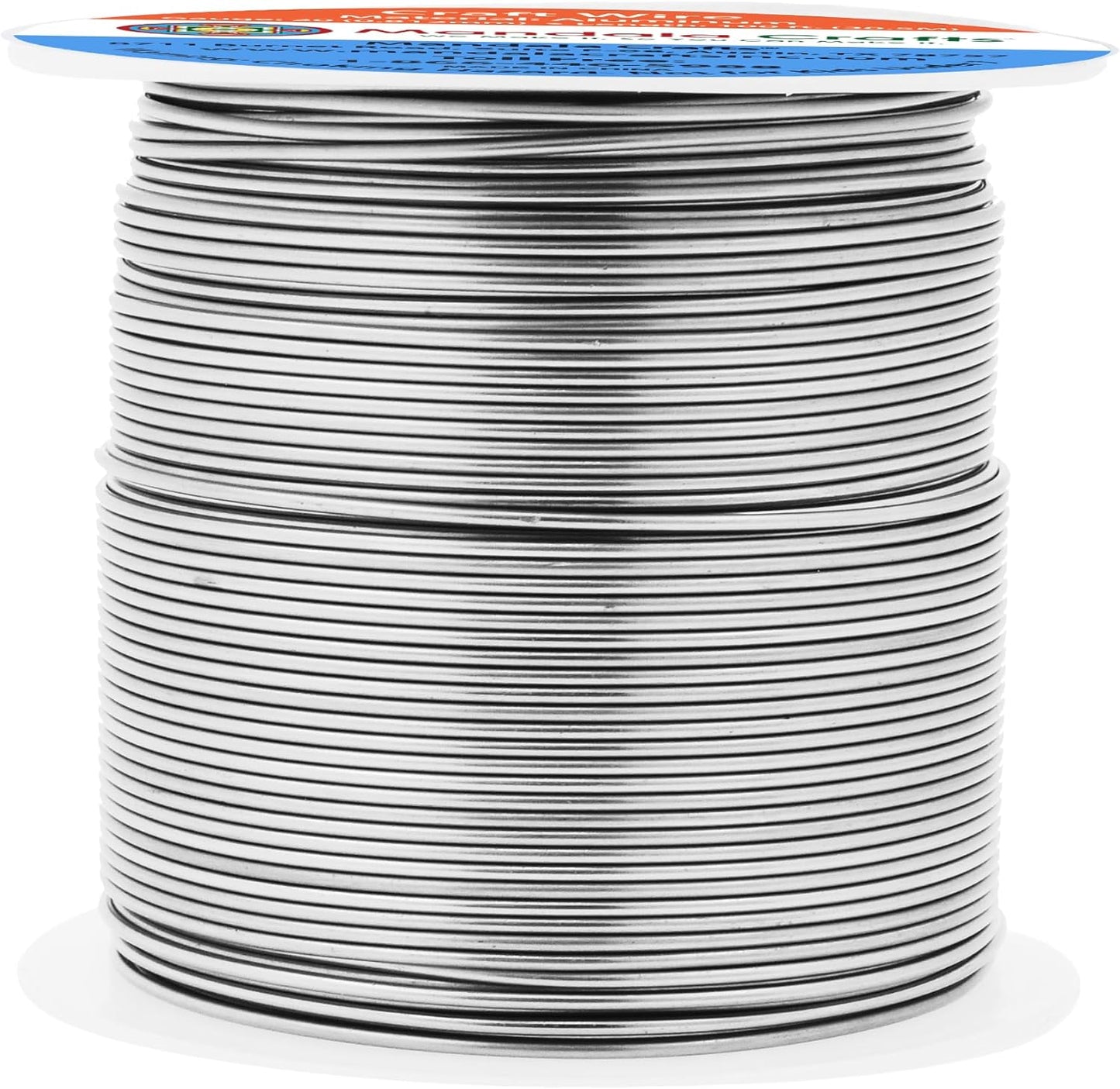 Mandala Crafts 20 Gauge Anodized Aluminum Craft Wire for Jewelry Making - 100 FT Colored Flexible Gray Wire - Bendable for Bonsai Armature Crafting Sculpting