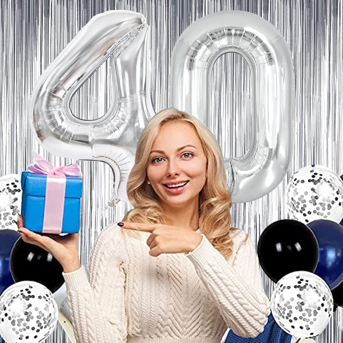 BEISHIDA 4 Pcs Silver Door Streamers Tinsel Curtain Party Streamers Backdrop Fringe Foil Wall Background for Birthday Halloween Christmas Wedding Party Decoration(3.28 ft x 6.56 ft)