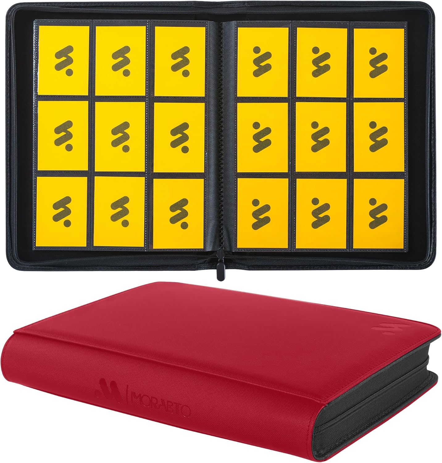 Card Binder 9 Pockets,Trading Card Binder Holds up to 864 Cards with 48 Sleeves,Zipper Card Holder Album Compatible with TCG Card/Game Cards/Sports Card