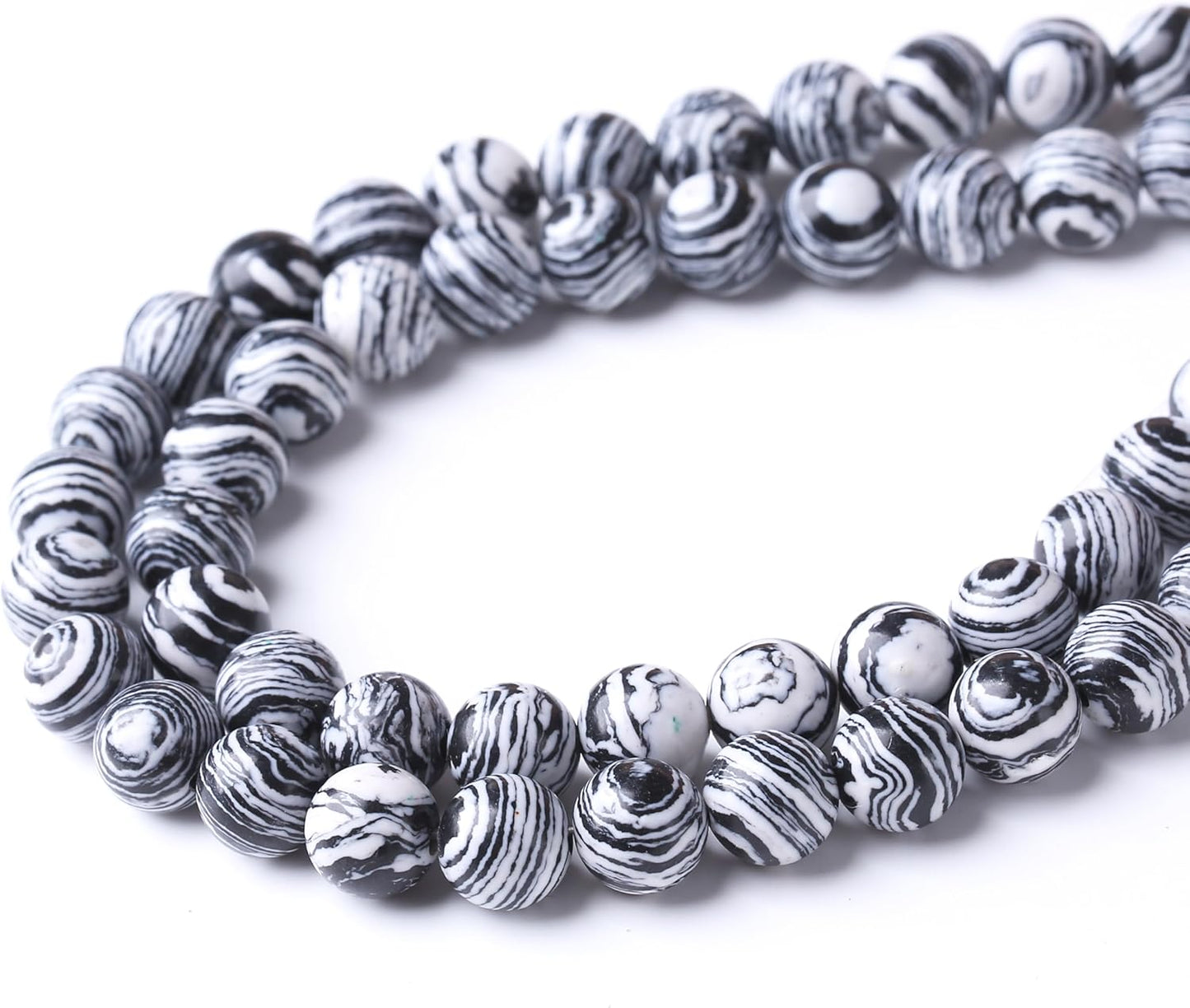 Black Peacock Turquoise Stone Beads Gemstone Round Crystal Energy Jade Beads Stone Beads for Jewelry Making DIY Bracelet Necklace Jewelry Making 1 Strand 15.5inch 60PCS 6MM