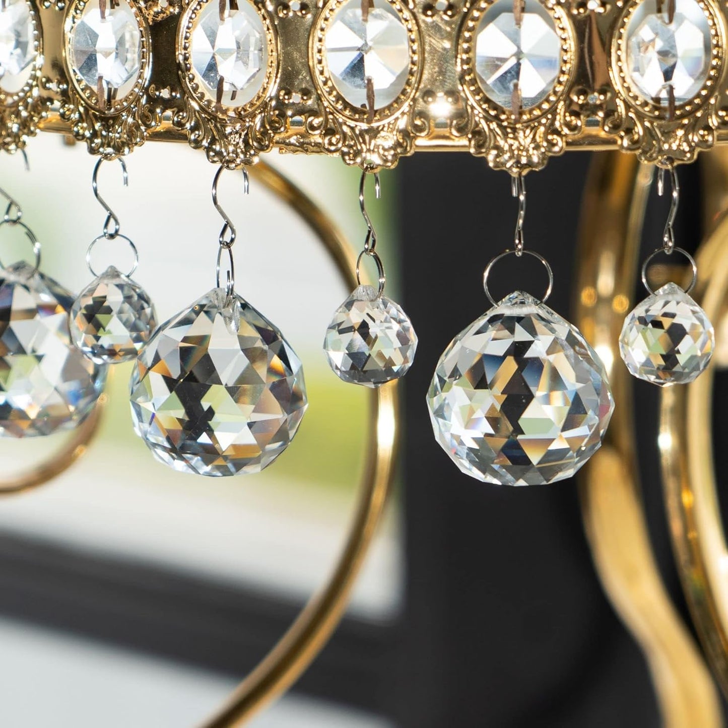 HDCRYSTALGIFTS Suncatchers Clear Glass Crystal Ball Prism Feng Shui Lamp Hanging Drop Chandelier Part (50mm)