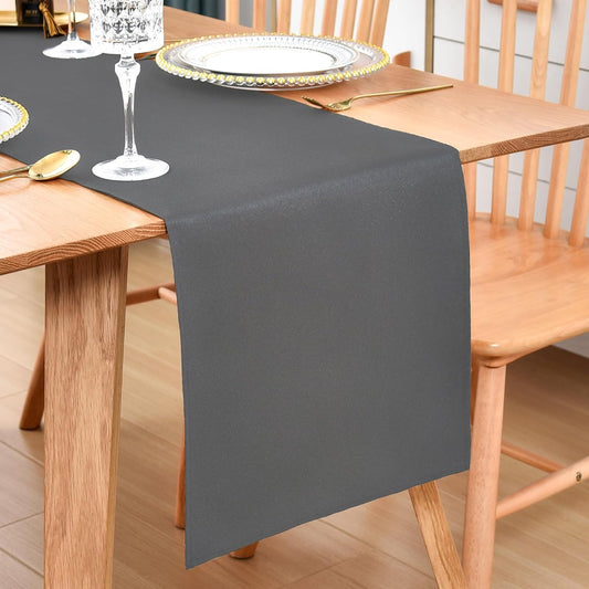 Farmhouse Grey Table Runner Dining Table Runners 48 Inches Long Coffee Table Runner for Dresser Living Room Bedroom Holiday Party Banquet 12X48 Inch