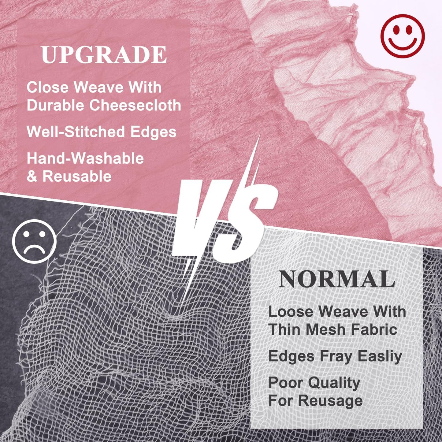 Asee'm Cheesecloth Table Runner 120 Inches Pink Boho Gauze Cheese Cloth Runner 10FT Rustic Sheer Dining Fall Table Runners for Thanksgiving Wedding Baby Shower Centerpiece Decoration