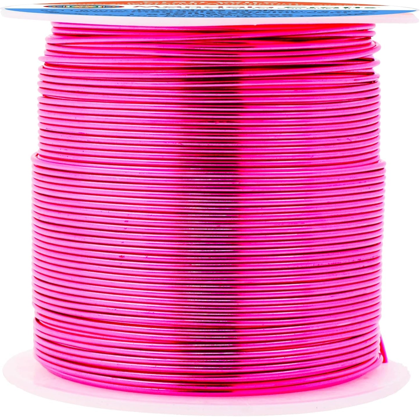 Mandala Crafts 20 Gauge Anodized Aluminum Craft Wire for Jewelry Making - 100 FT Colored Flexible Hot Pink Wire - Bendable for Bonsai Armature Crafting Sculpting