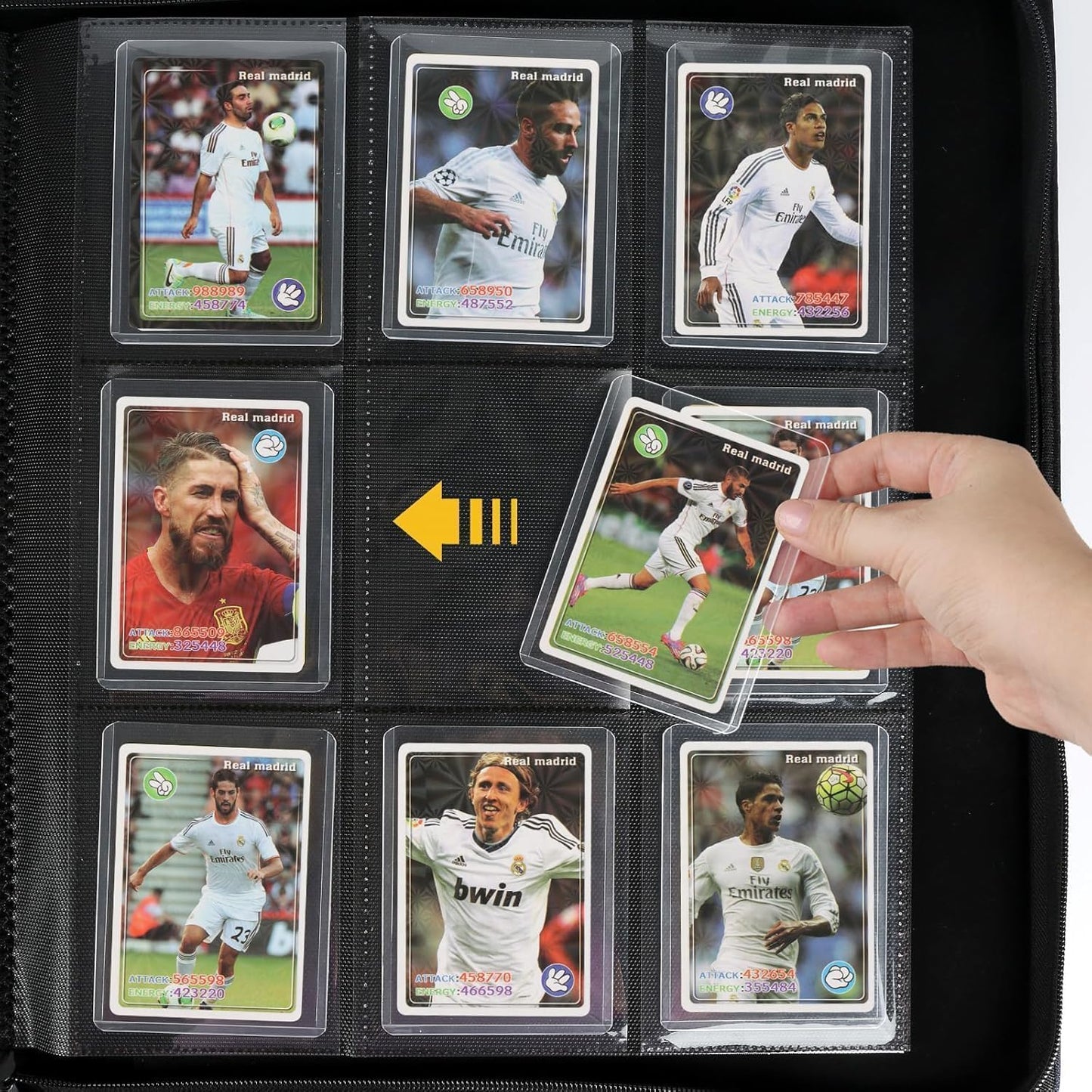 Toploader Binder with 9-Pocket Pages, Holds 288 "3×4" Rigid Toploader Hard Cases, Card Holder for Collectible Cards or Sports Cards, Durable Sleeves for Storage & Display (Grass)