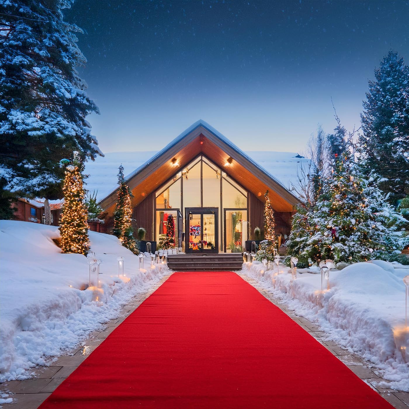 BANNER BUZZ Hollywood Red Carpet Runner – Premium Non-Slip 4x15 ft Aisle Rug for Weddings, Parties, and Events – Ideal for Step and Repeat Backdrop Event Decoration