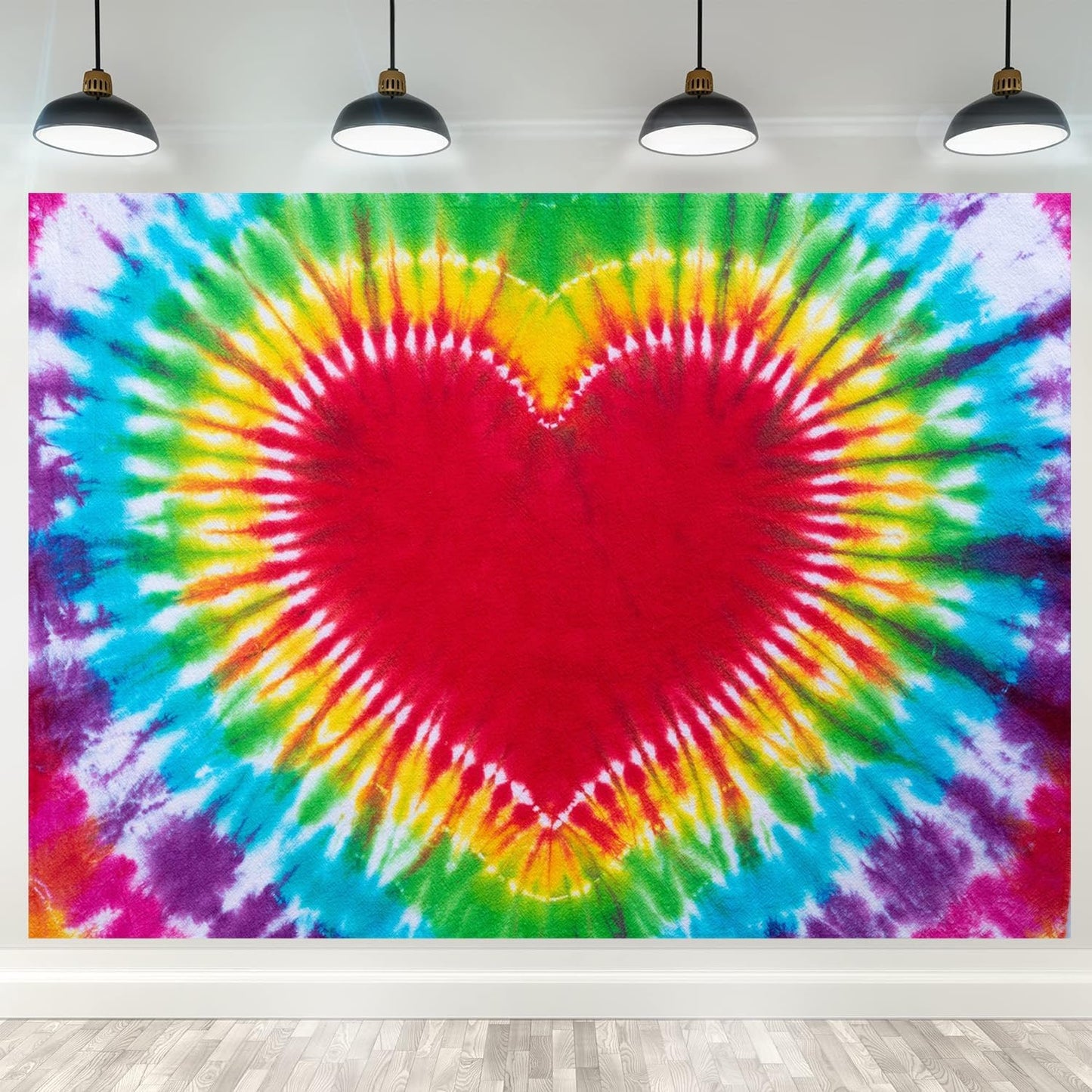 Hippie Backdrop 5x4ft 60s 70s Backgrounds Tie Dye Theme Party Decorations Hippie Supplies Photo Booth Props