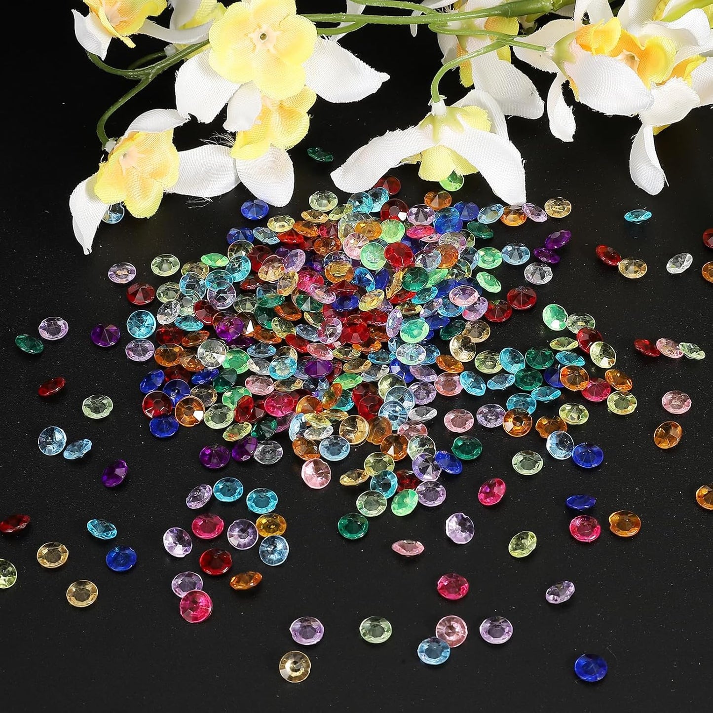 PATIKIL 4000 Pcs Wedding Table Scatter Confetti Crystals 6mm Acrylic Diamonds Vase Fillers Gems for Table Centerpiece Decorations Party Vase Beads, Dark Purple