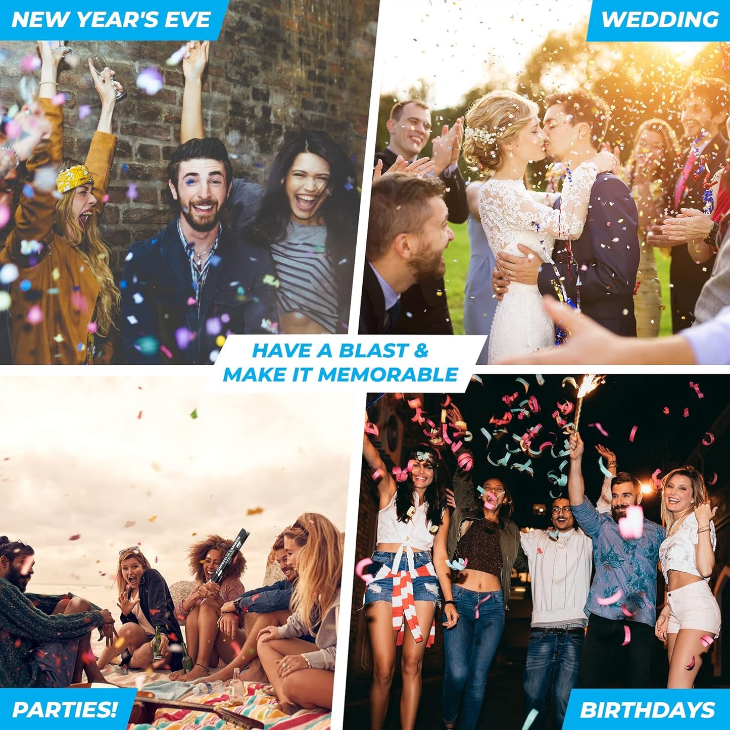 Multicolor Confetti Paper - BULK 2.2lbs | 1kg, Biodegradable Tissue Paper, Rainbow Light Weight, Non-Staining Paper, for Events, Crafts, Decorations