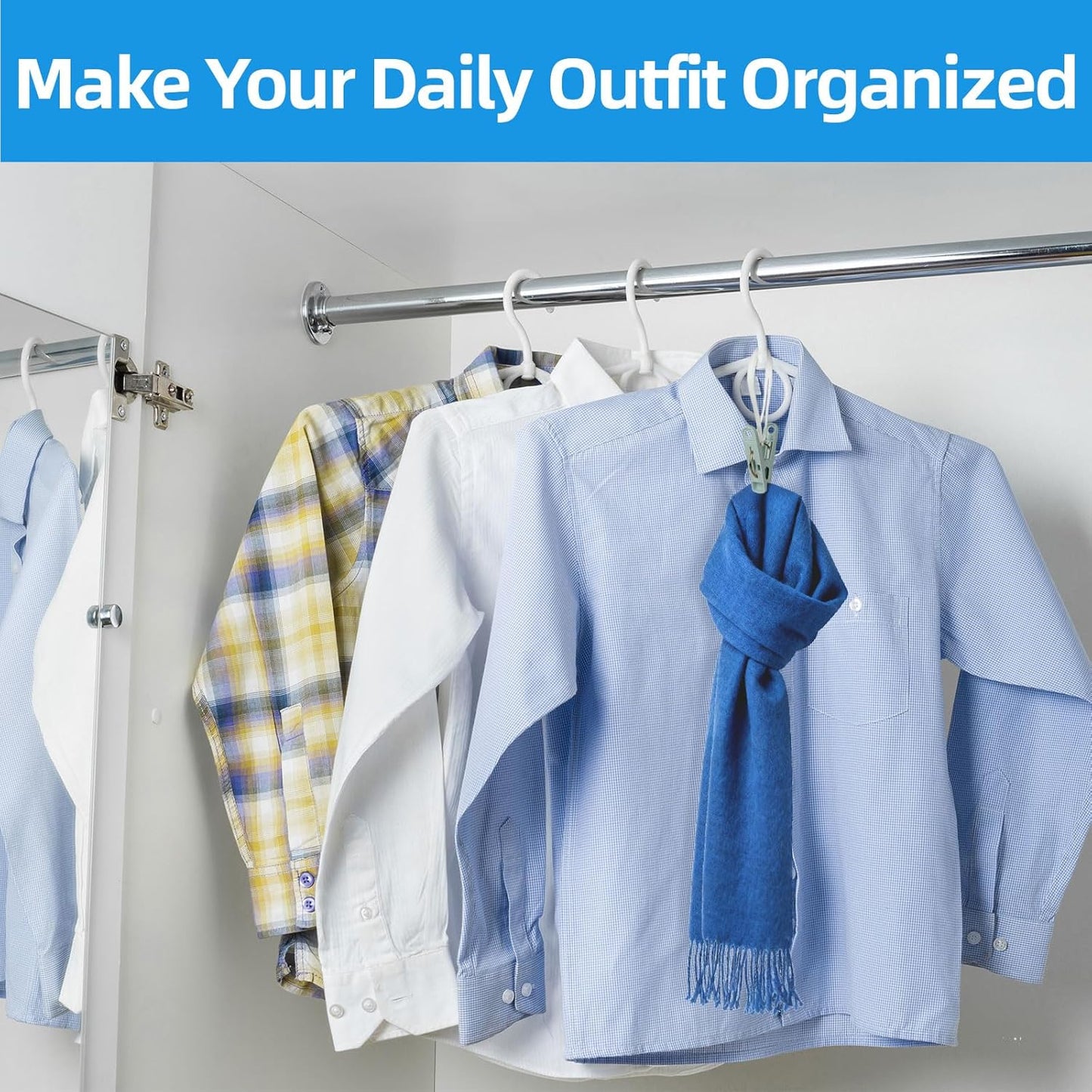 60 Pack Clothes Pins with Plastic Rope,Multi-Purpose Clips for Hanging,Windproof Plastic Clothespins for Hanging Baby Clothes,Socks,Hats, Pants,Bras,Underwears,Towels,Photos,Blue,Green, Yellow,Orange