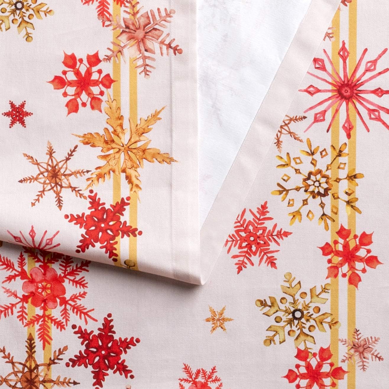 Maison d' Hermine Table Runner 100% Cotton Single Layer Table Runners 36 inches Long for Thanksgiving Christmas Decorations Home Kitchen Dining Party Wedding (Crystal Star, 14.5" x 36")