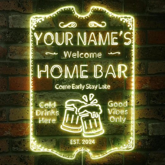 ADVPRO Personalized Your Name Home Bar RGB Dynamic Glam LED Sign - Cut-to-Edge Shape - Smart 3D Decoration - Multicolor Signage st06s32-fnd-p11a-tm-c