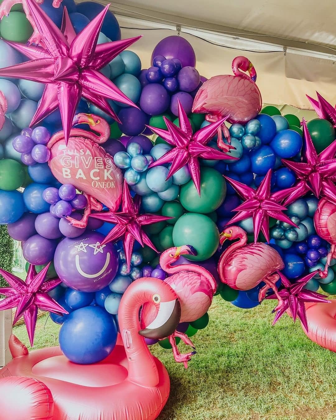 3pcs 26inch 3D Explosion Star foil balloon, rose red Foil Cone Star burst Balloons for Birthday Wedding New Year Party Event