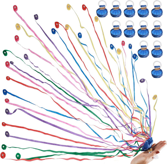 No Mess Streamers,12Pack Colorful No Mess Confetti Poppers,Party Poppers for Birthday,Wedding,Celebrations,School Opening,Graduation,Retirement Party