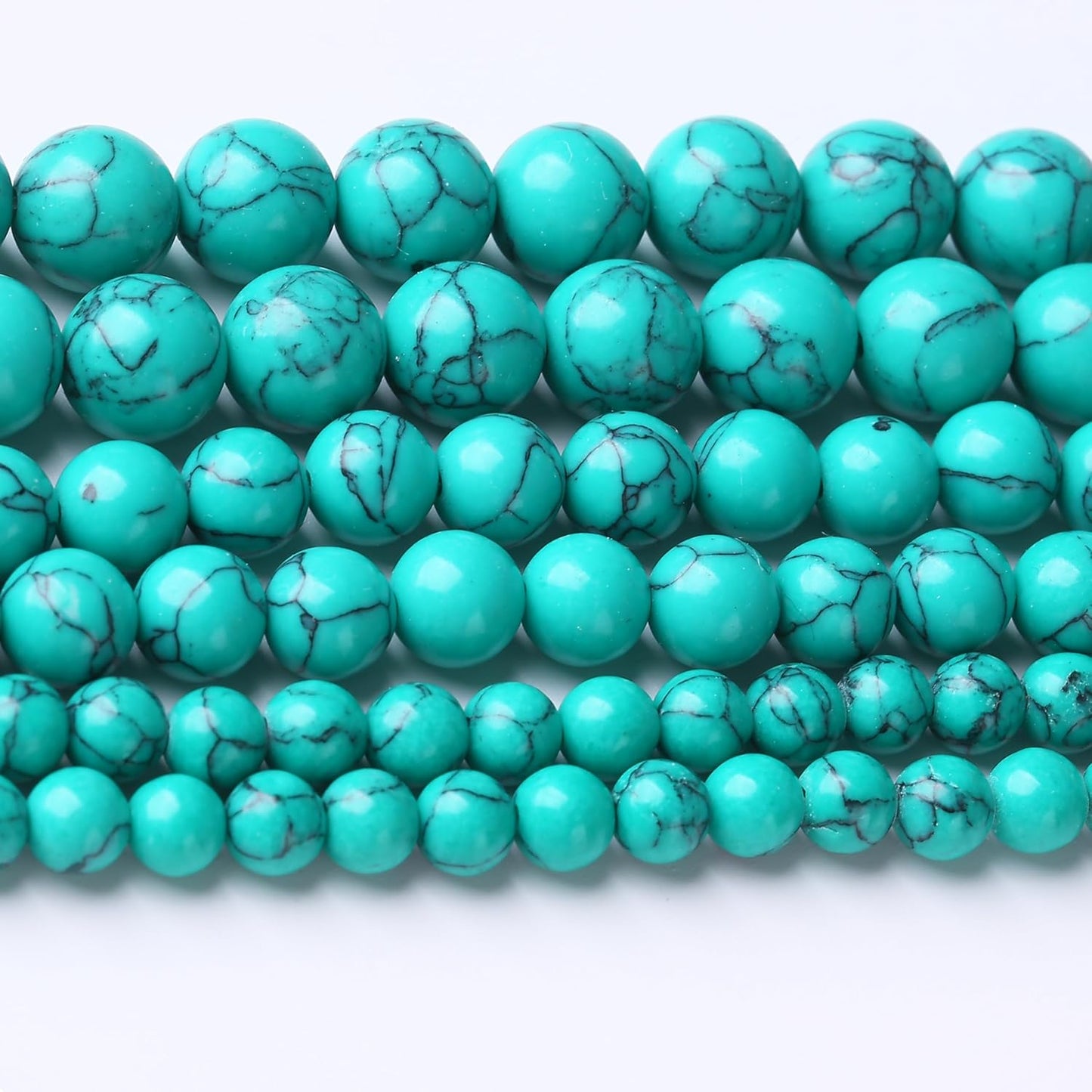 Natural Turquoise Stone Round Beads for Jewelry Making DIY Bracelet Necklace 45PCS 8MM