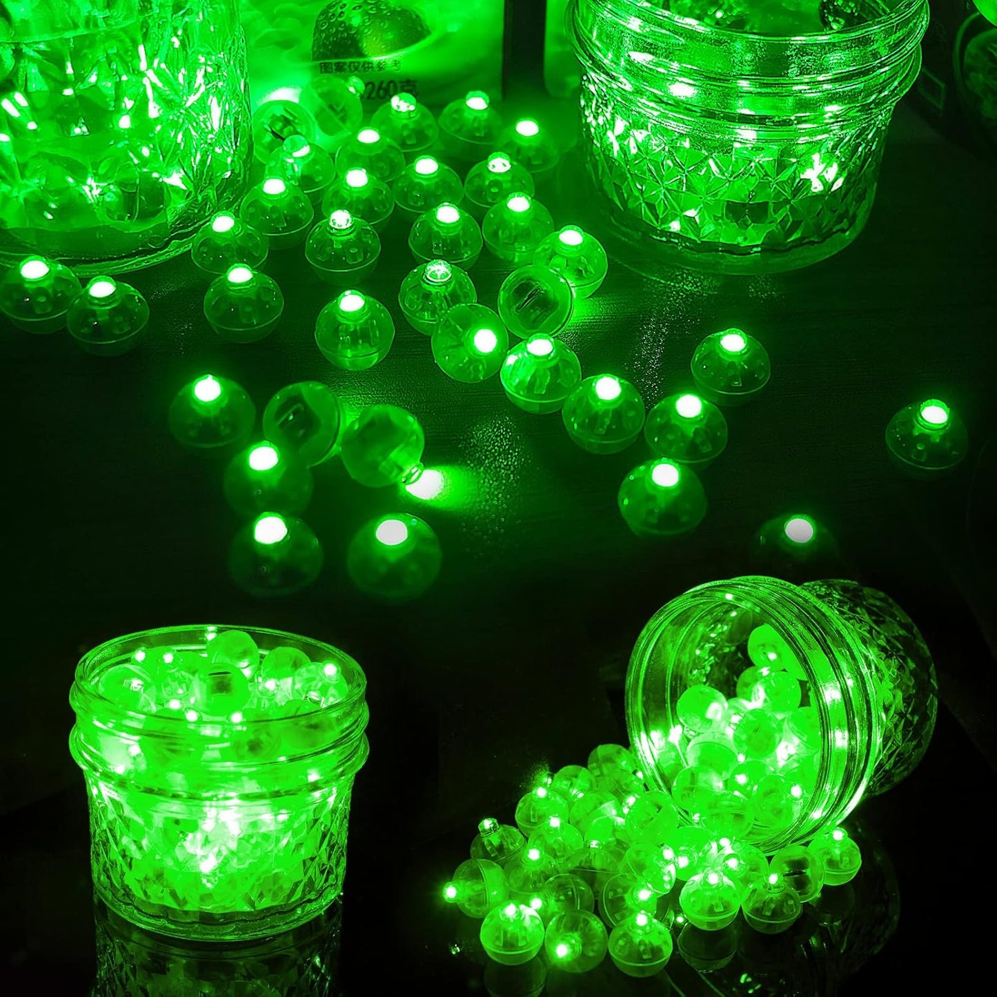 Aogist 200pcs Green Balloon Light,Long Standby Time Waterproof Mini Ball Light,Round LED Flash Lamp for Paper Lantern Balloon Party,Wedding,Birthday,Festival,New Year and Christmas Decorative
