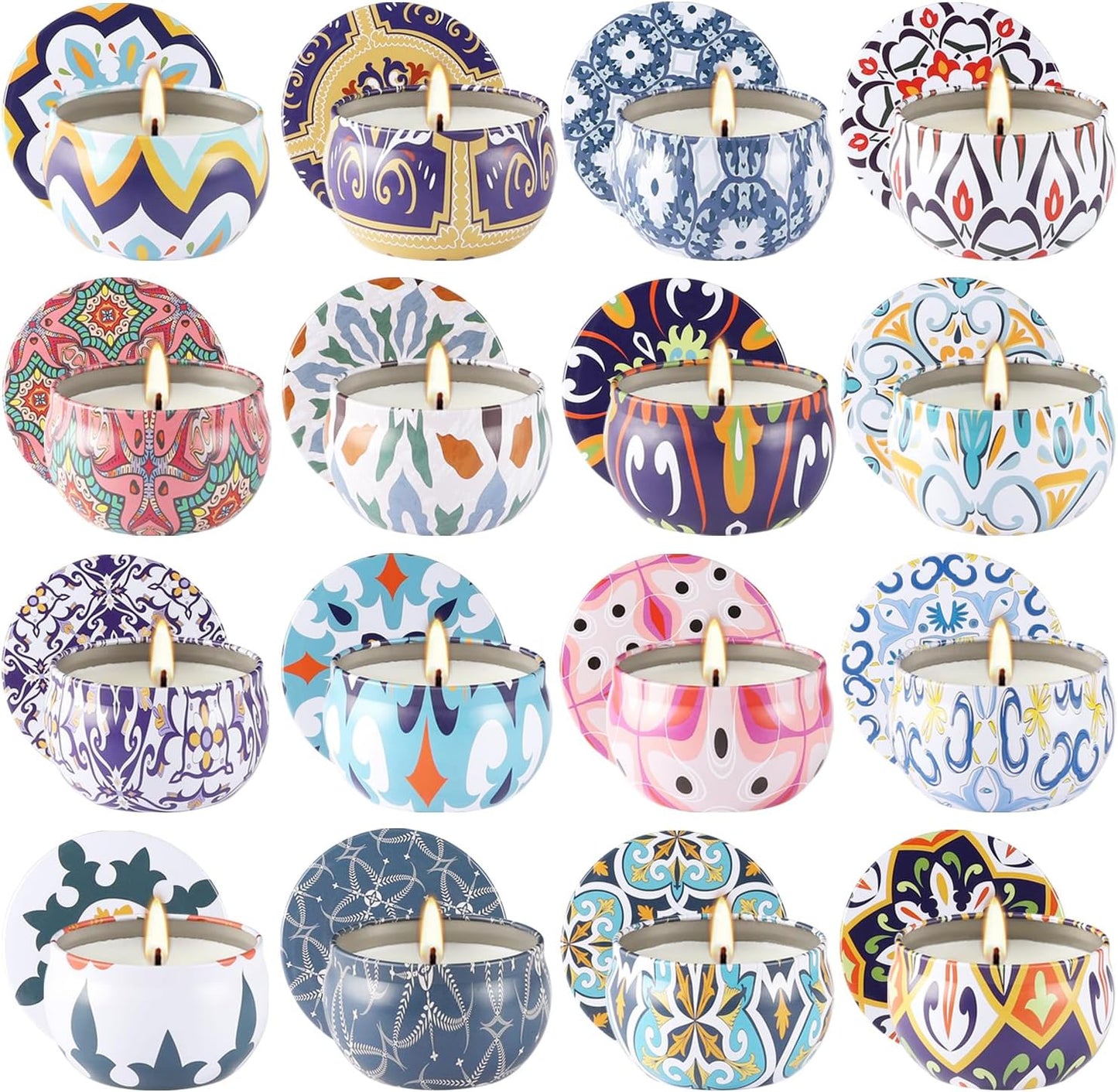16 Pack Scented Candles Gift Set- Aromatherapy Candle Gifts for Men, Woman-Men Candle Set，Ideal Gift for Travel Home Décor