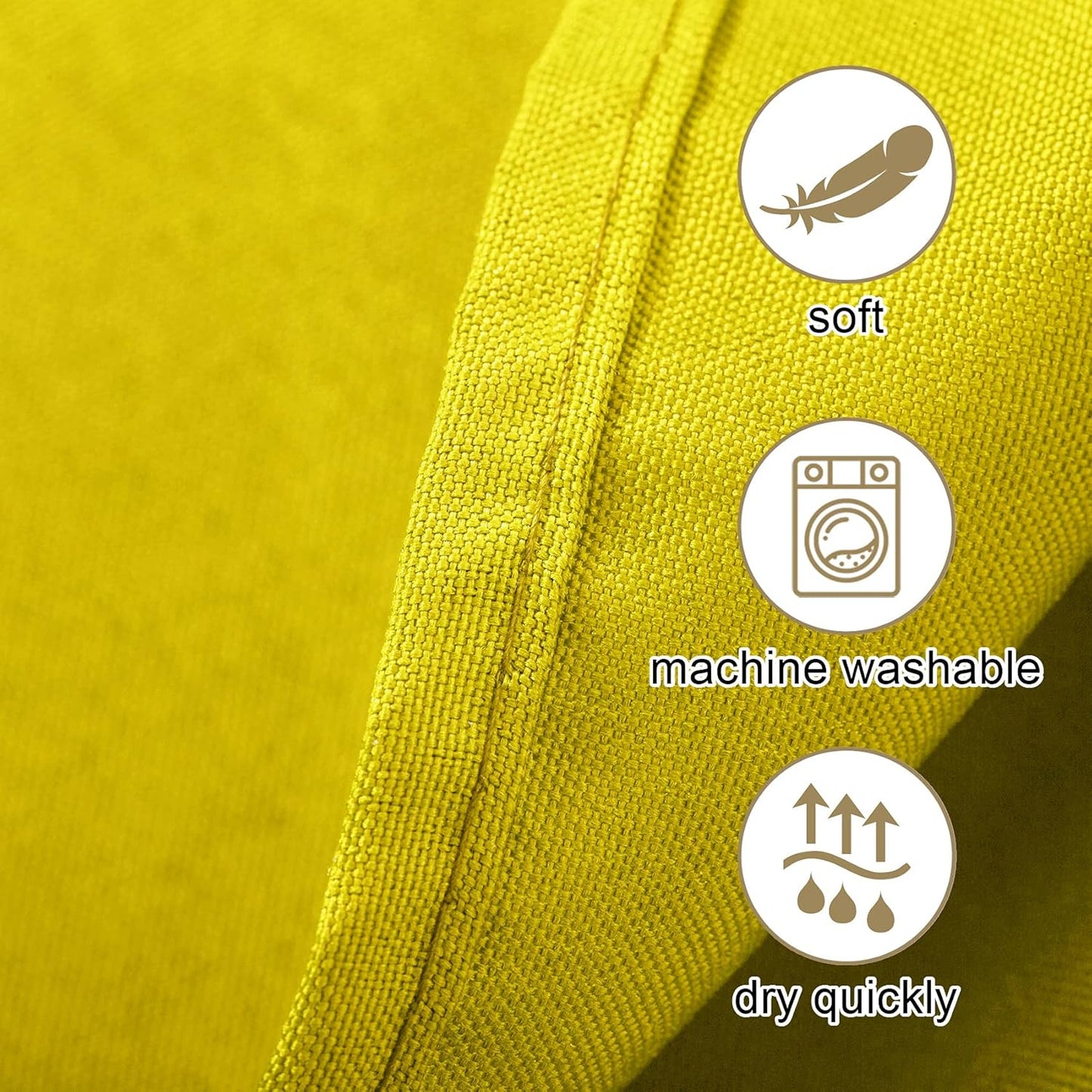 Ascoza 2pack 60x120 Inch Yellow Rectangular Tablecloth 6 Feet Table Cloth in Polyester Fabric for Wedding/Banquet/Restaurant/Parties