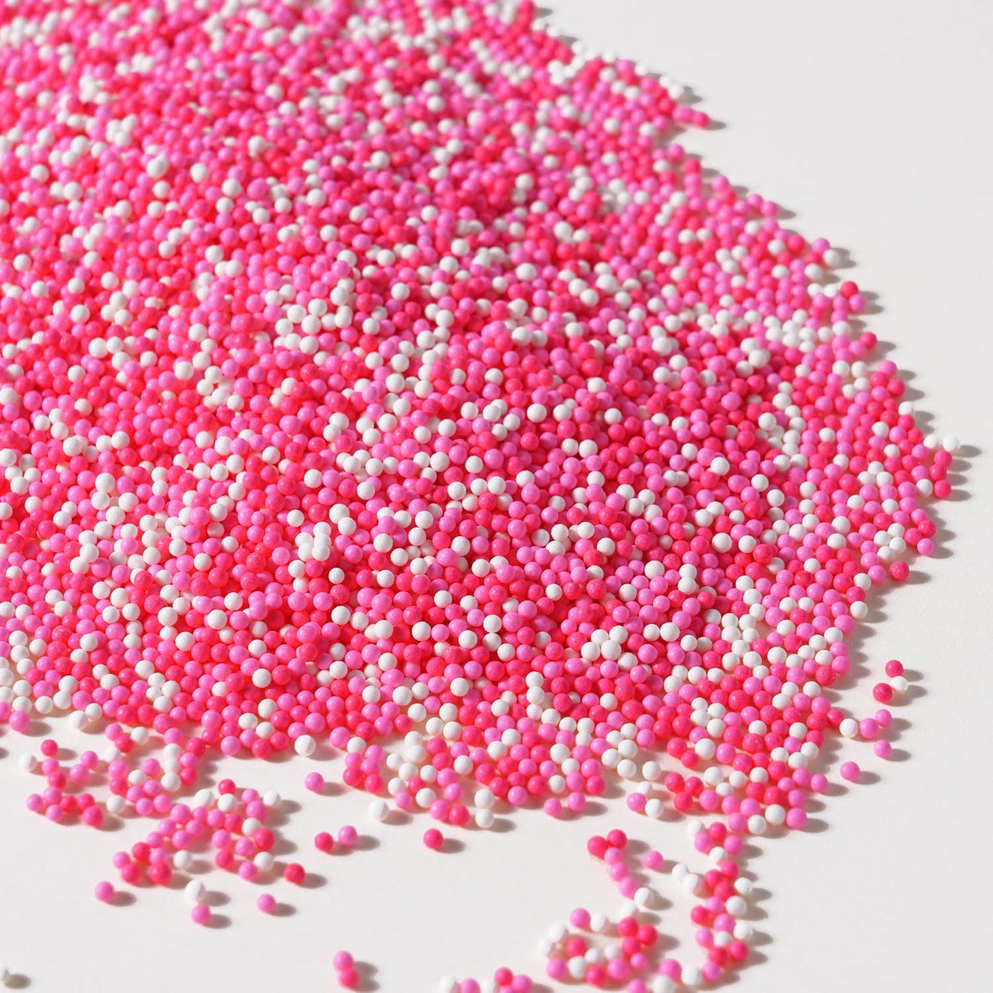 Pink Sprinkles for Cupcakes, 2 mm Pink and White Pearl Sprinkles, Nonpareils Sprinkle for Cookies, Cake, Ice Cream, Macarons, and Baking(120g/4.23oz)
