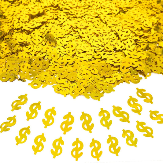 Confetti Dollar American Dollor Sequins Table Metallic Foil Confetti for Casino Wedding Birthday Festival Party Decoration 1.6OZ (Dollor)