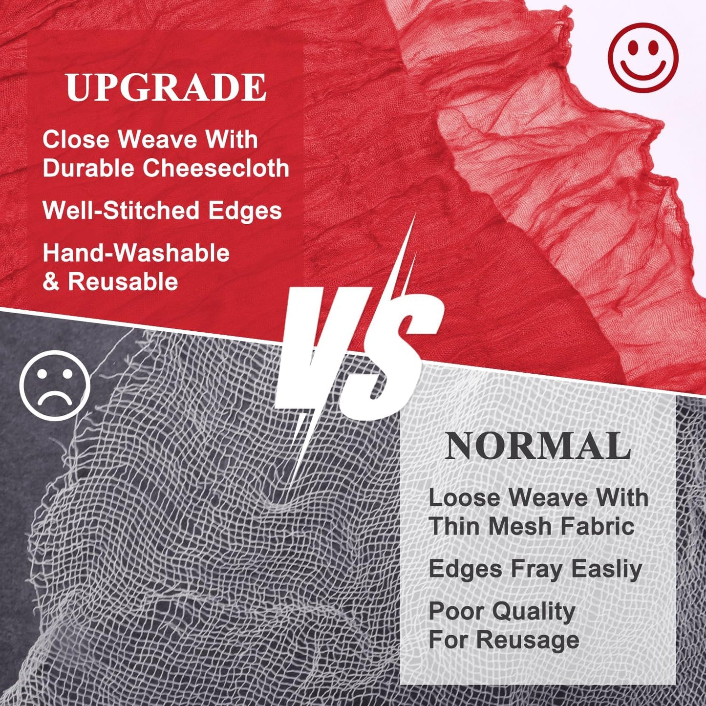 Asee'm Fall Table Runner Cheesecloth 10FT Red Boho Gauze Fabric Rustic Sheer Cheese Cloth Runners for Thanksgiving Wedding Bridal Shower Party Decoration