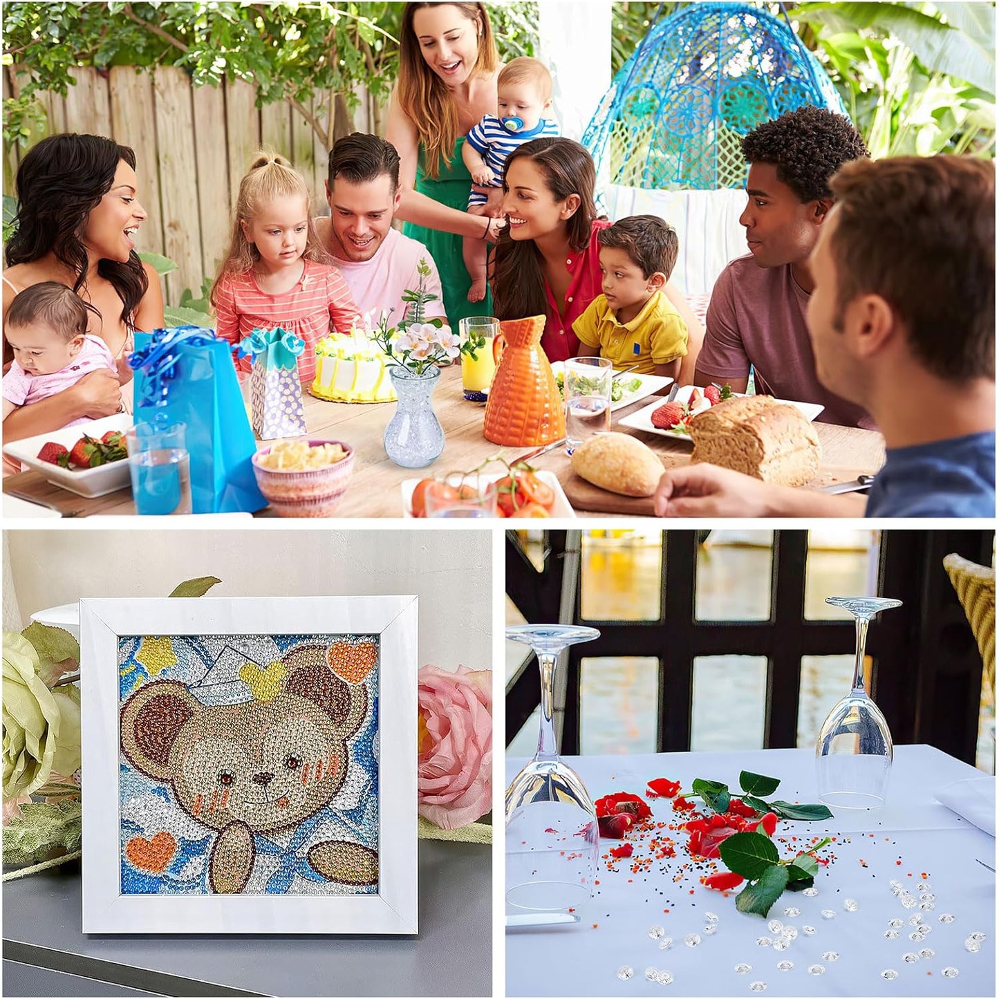 5000 pcs/Pack Wedding Table Scatter Confetti Crystals Acrylic Diamonds 6 mm Rhinestones for Wedding, Bridal Shower, Vase Beads Decorations (6mm, Coffee)