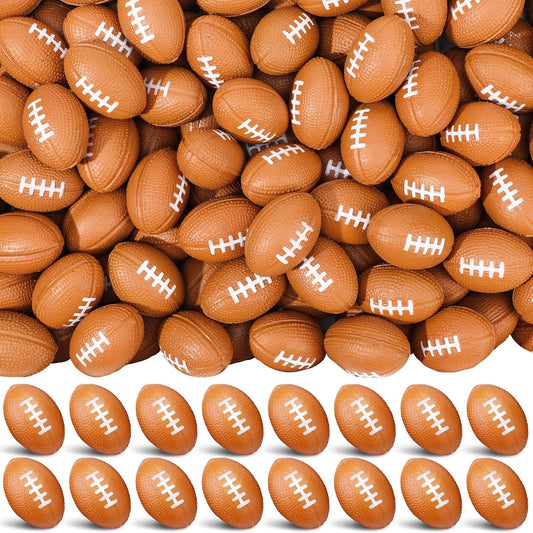 Jerify 250 Pack Mini Footballs Stress Balls Bulk 1.4 Inch Small Soft Foam Sports Balls Fidget Toys for Adults Goodie Bag Stuffers for Birthday Sports Carnival Party Favors(Brown,1.46 x 0.98 Inch)