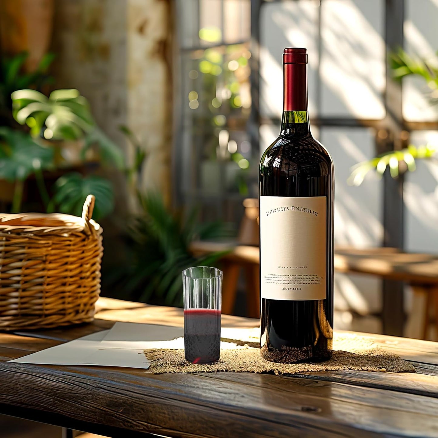 Smarty Had A Party 14 oz Plastic Highball Glasses Disposable – 48 Bloody Mary Glasses, Crystal-Cut Cocktail Cups Disposable Classy, 14 oz Plastic Cups for Parties, Weddings and Events