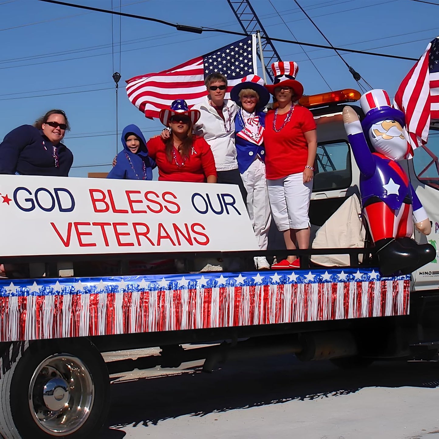 Mega-L 4th of July Decorations 2Packs 39 Feet Foil Fringe Garland Tinsel Streamers, Red White and Blue Star Metallic Hanging Backdrop Banner Table Skirts for Parade Floats Memorial Day Patriotic Party