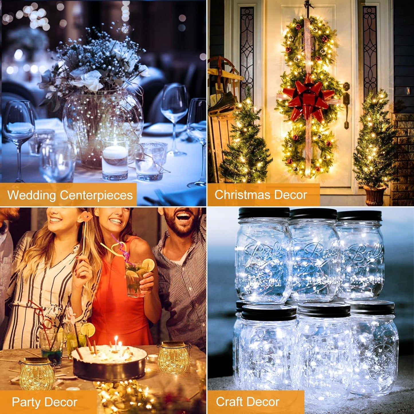 btfarm 18 Pack Fairy Lights Battery Operated [3 Modes], 7ft 20 Led Twinkle Lights String Lights Waterproof Bulk Small Mini Silver Wire for Christmas Mason Jars Wedding Table Centerpiece