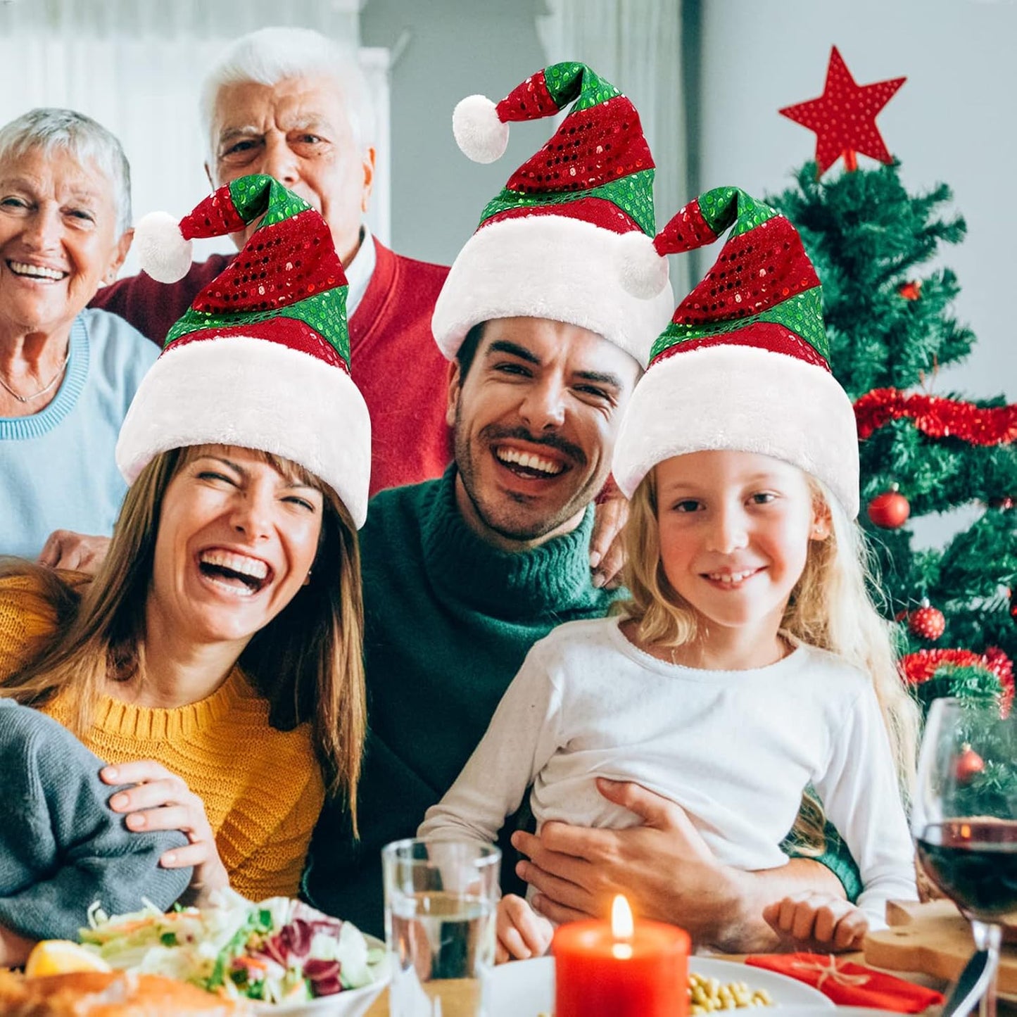 Elf Hat Felt Elf Hat with Jingle Bells Santa Hats Hat Great Holiday Party Costume New Year Gift Ideas and Accessory