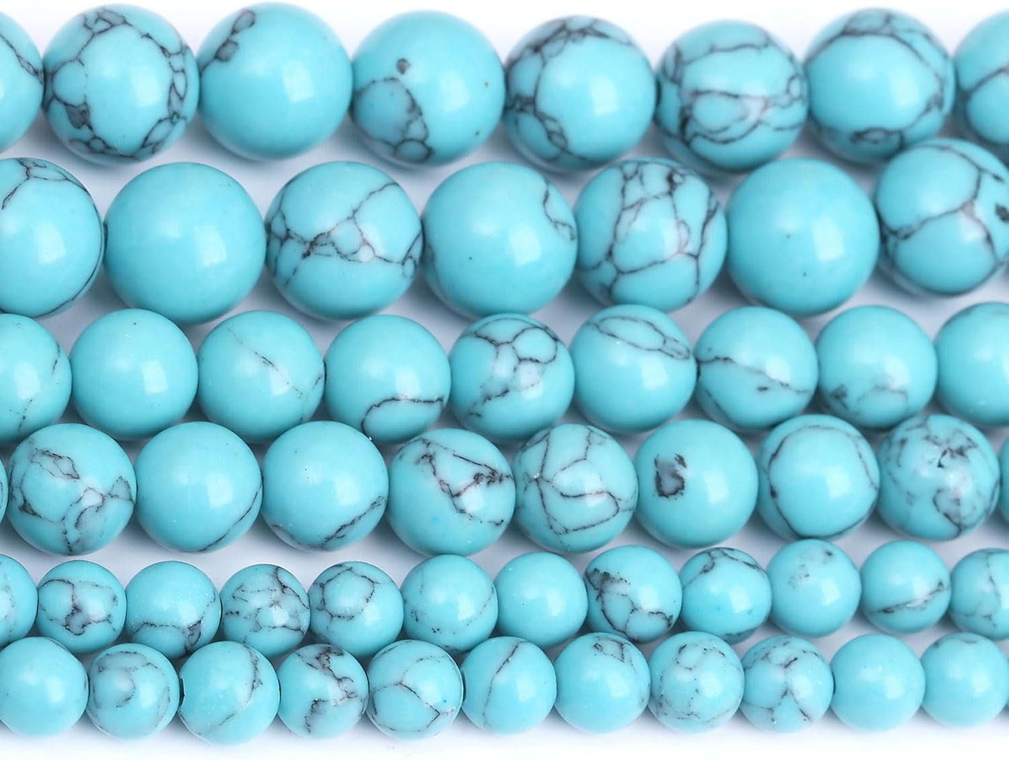 Lake Blue Turquoise Stone Beads, Gemstone Round Crystal Energy Jade Beads, 4MM, 90PCS, DIY Bracelet Necklace Jewelry Making
